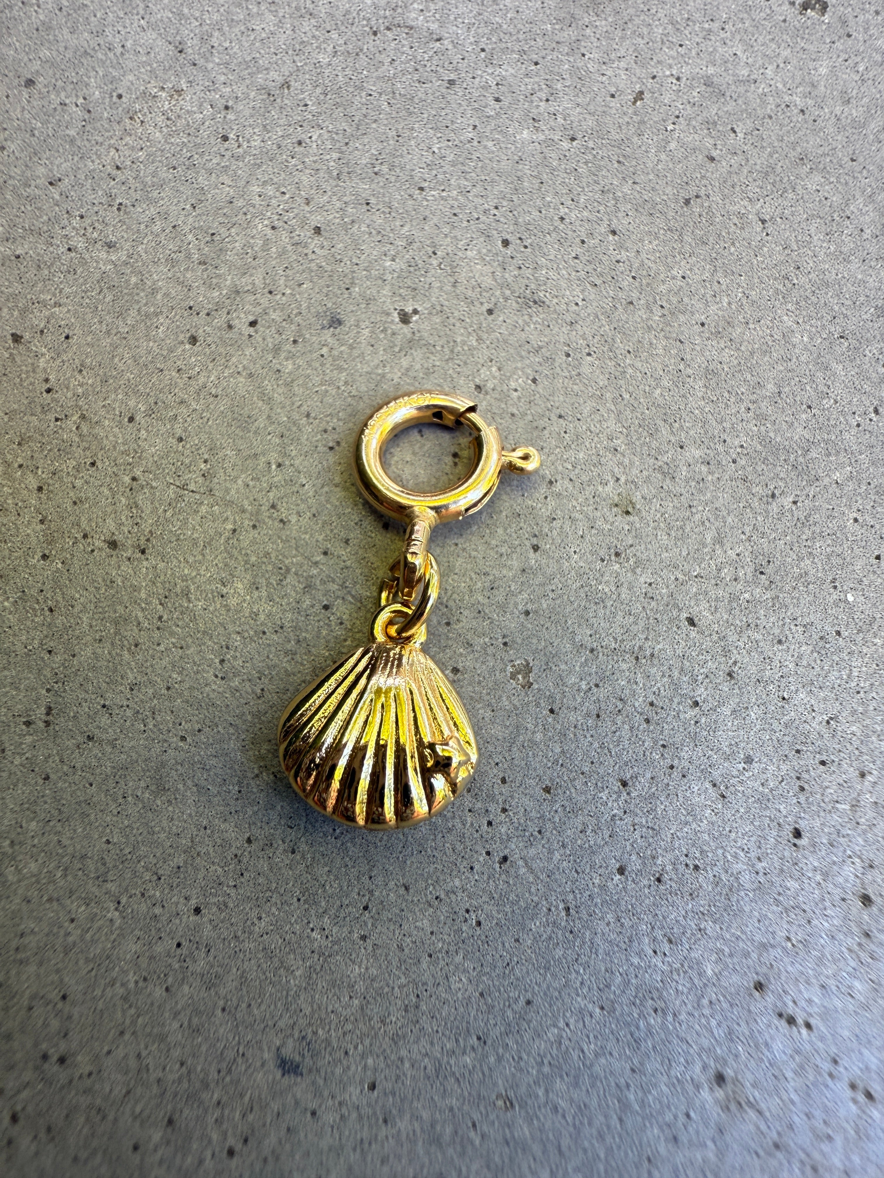 Clam Shell Charm with Clip-on Connector