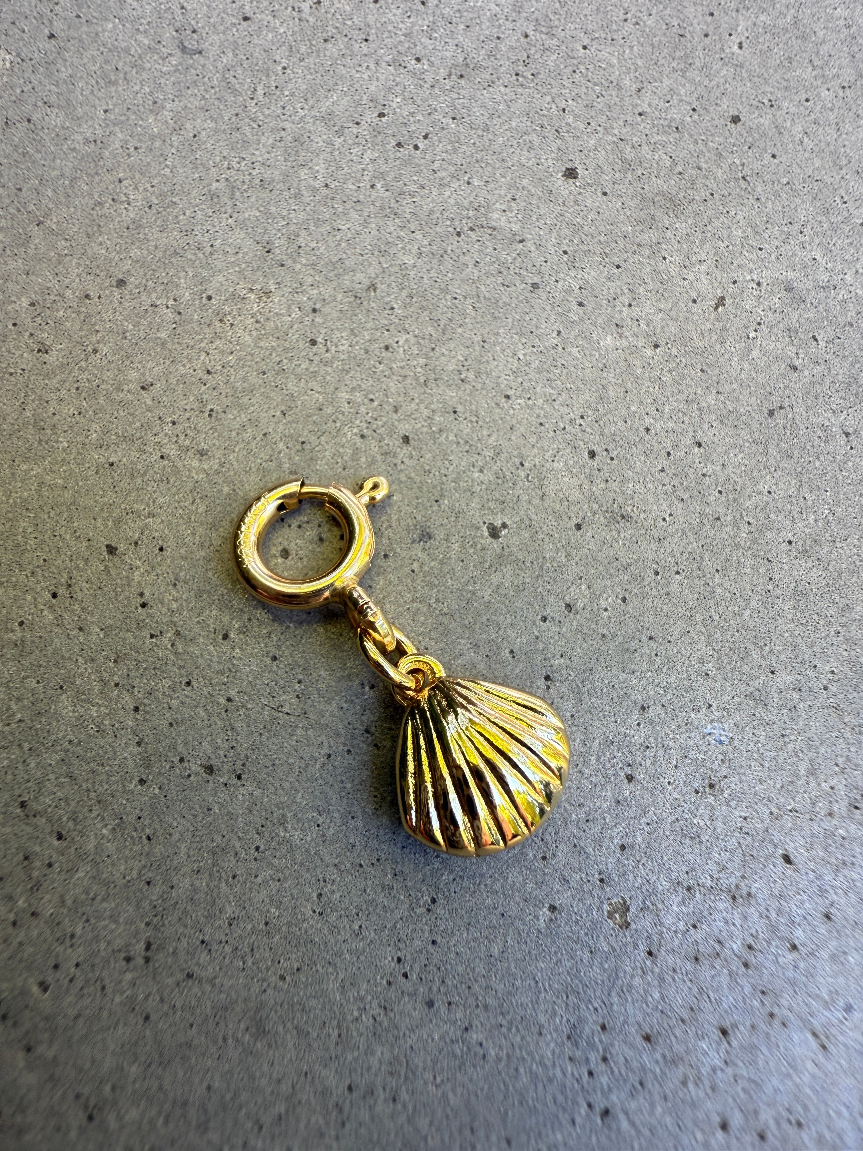 Clam Shell Charm with Clip-on Connector