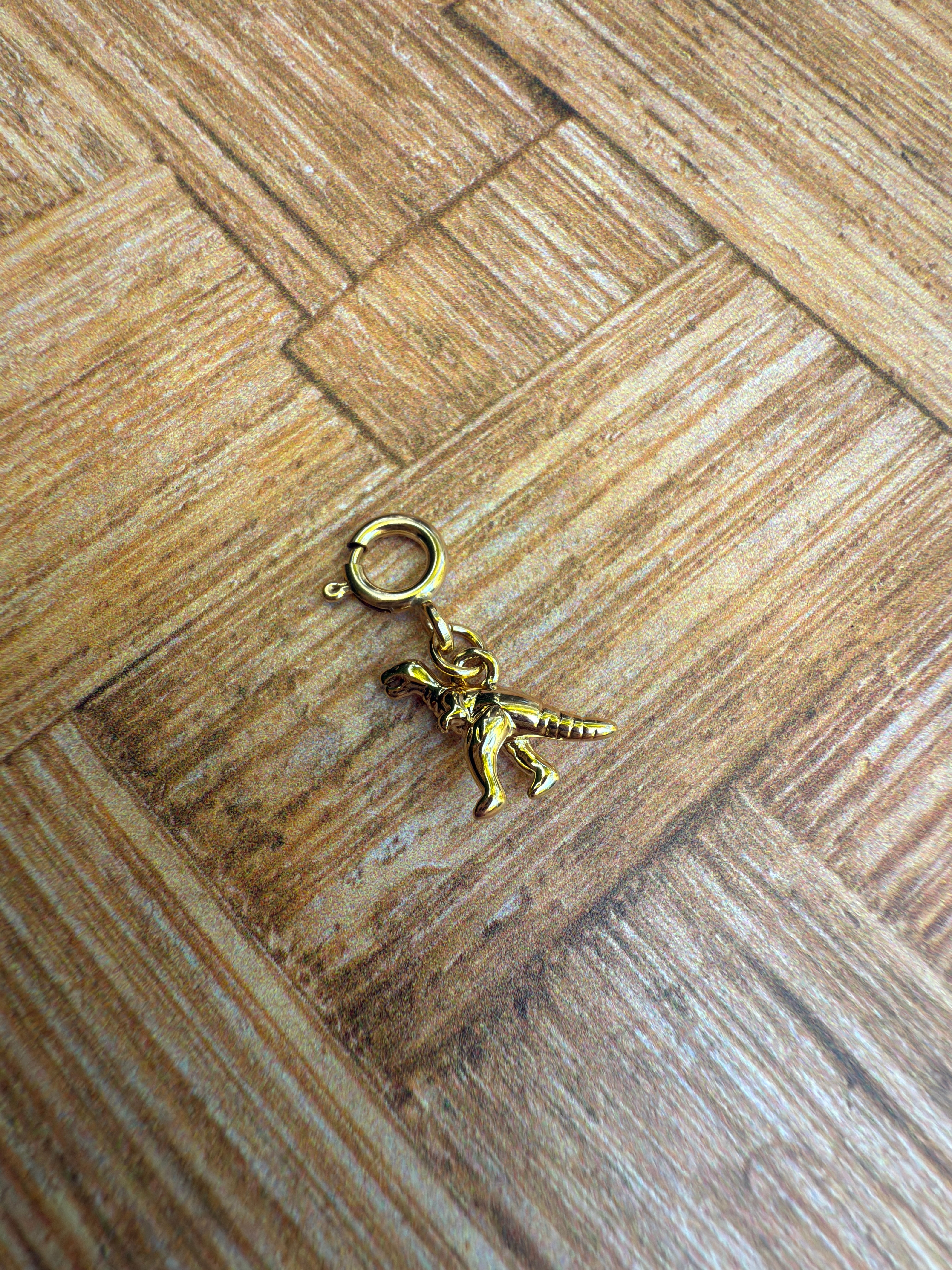 T-Rex Dinosaur Charm with Clip-on Connector