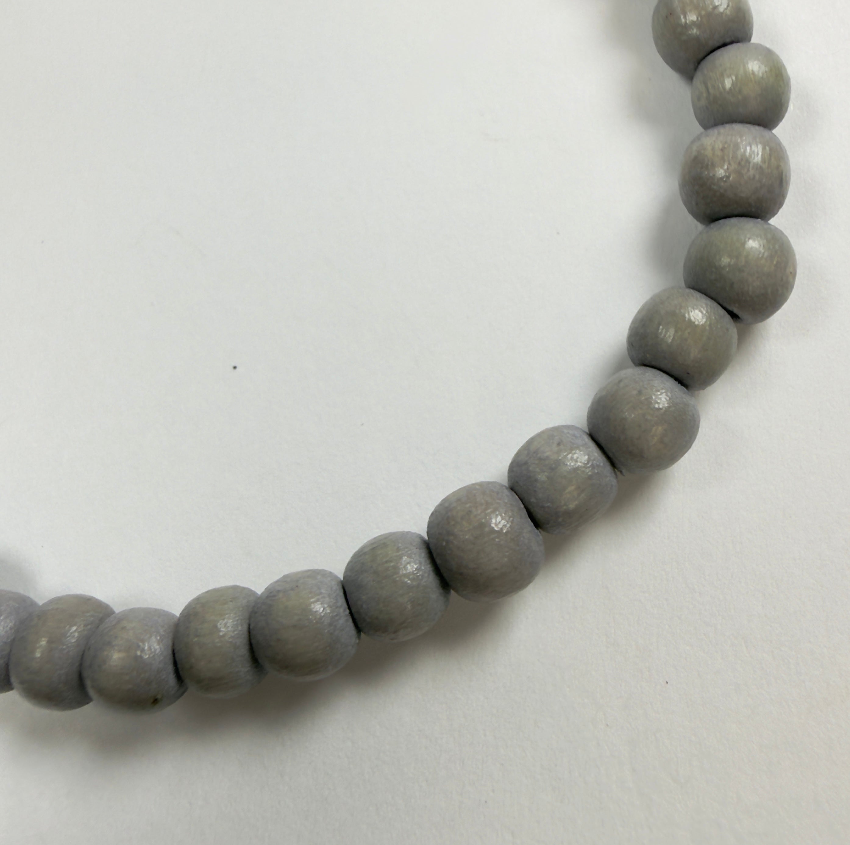 The Essentials Wood Beaded Bracelet in Gray