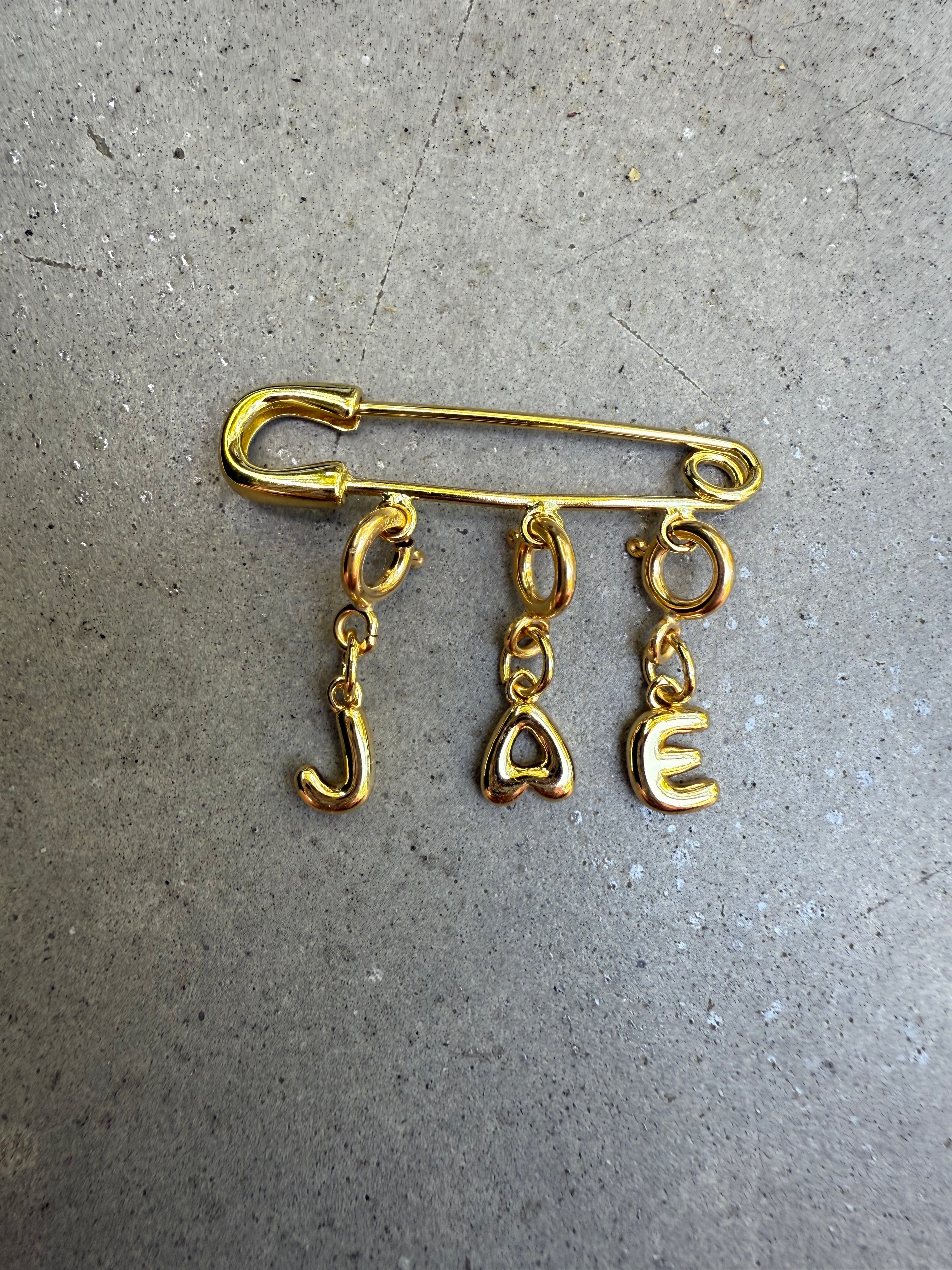 Triple Loop Safety Pin Brooch