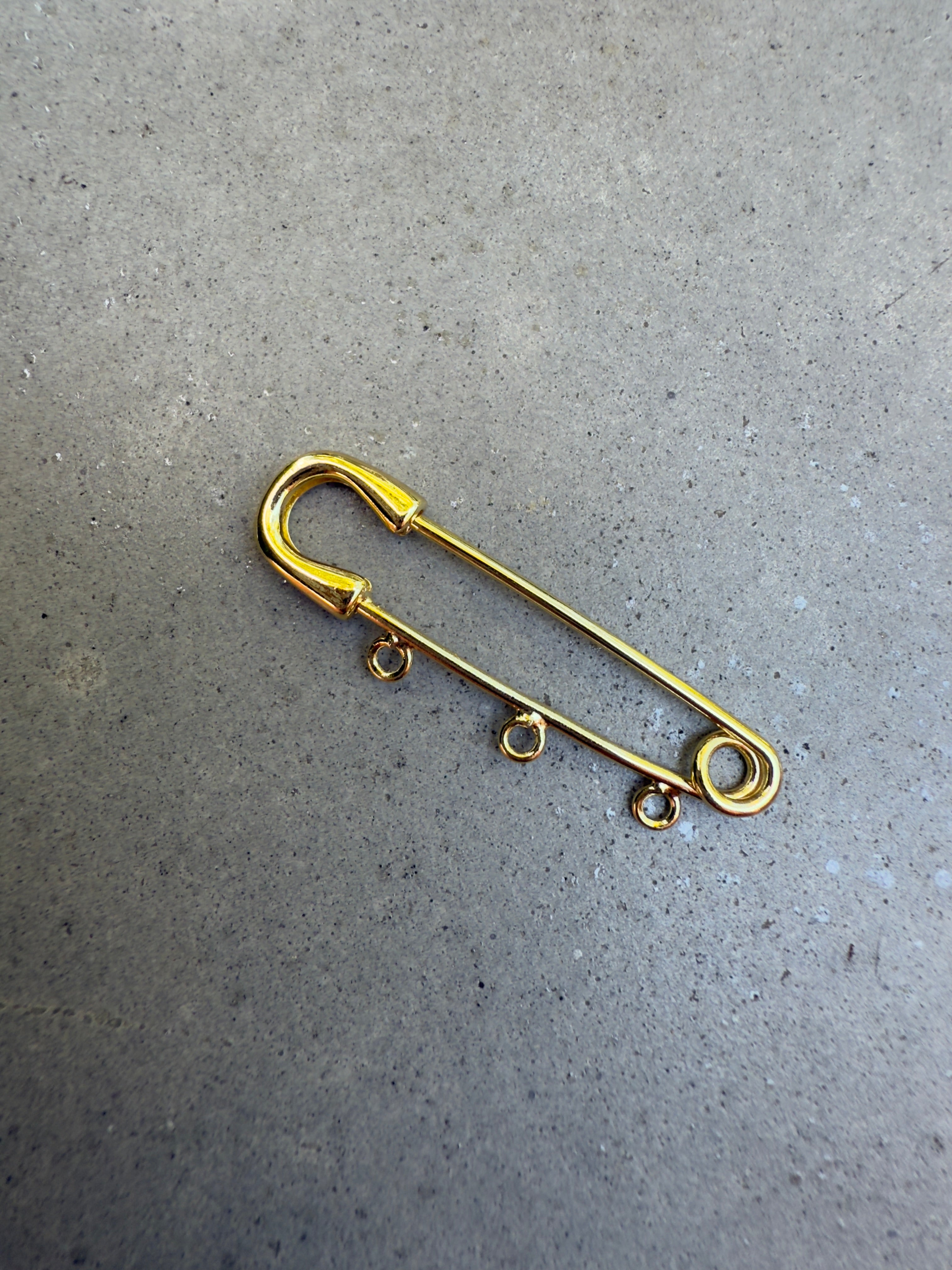 Three Loop Safety Pin Brooch