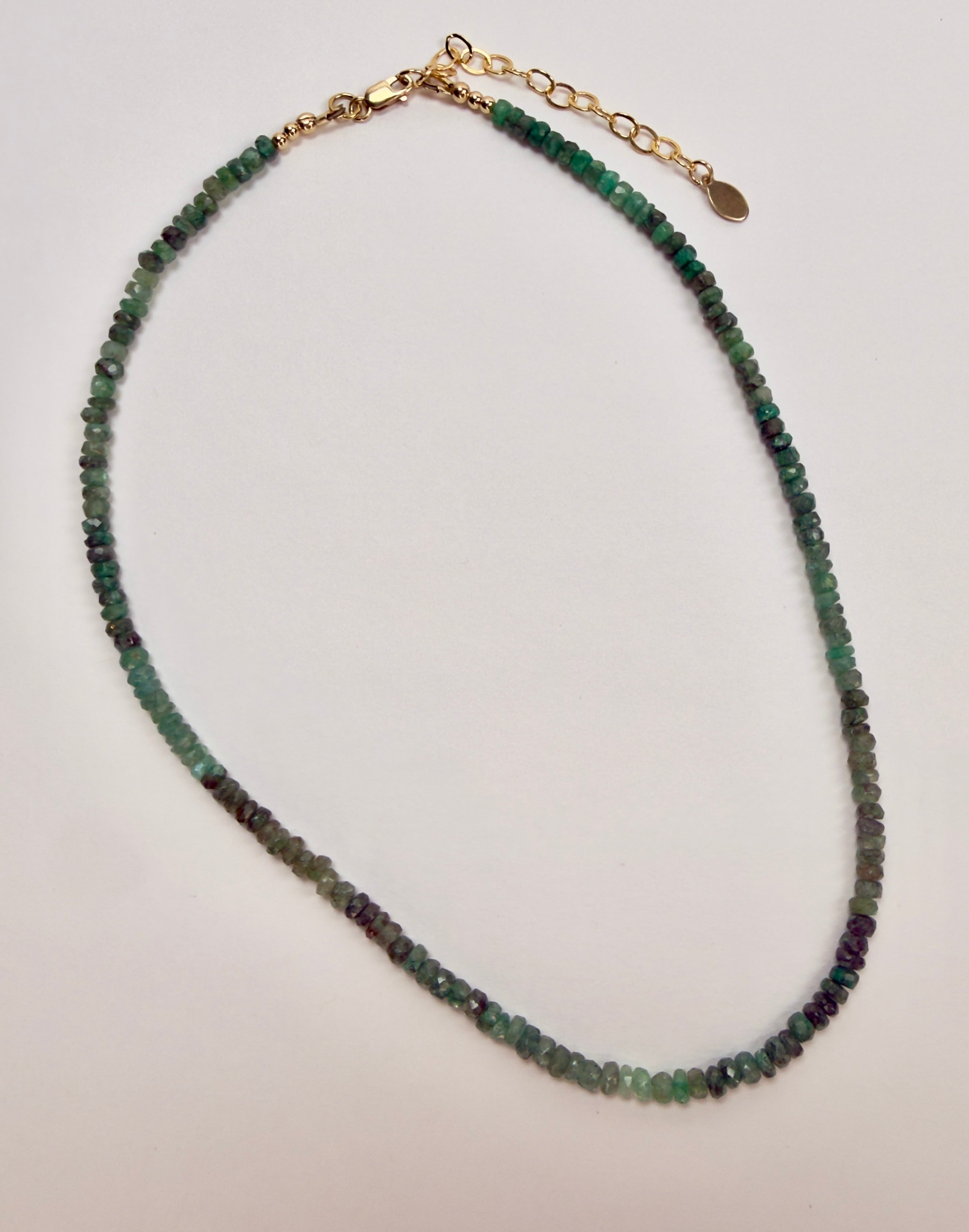 The Emiline - Emerald Beaded Necklace