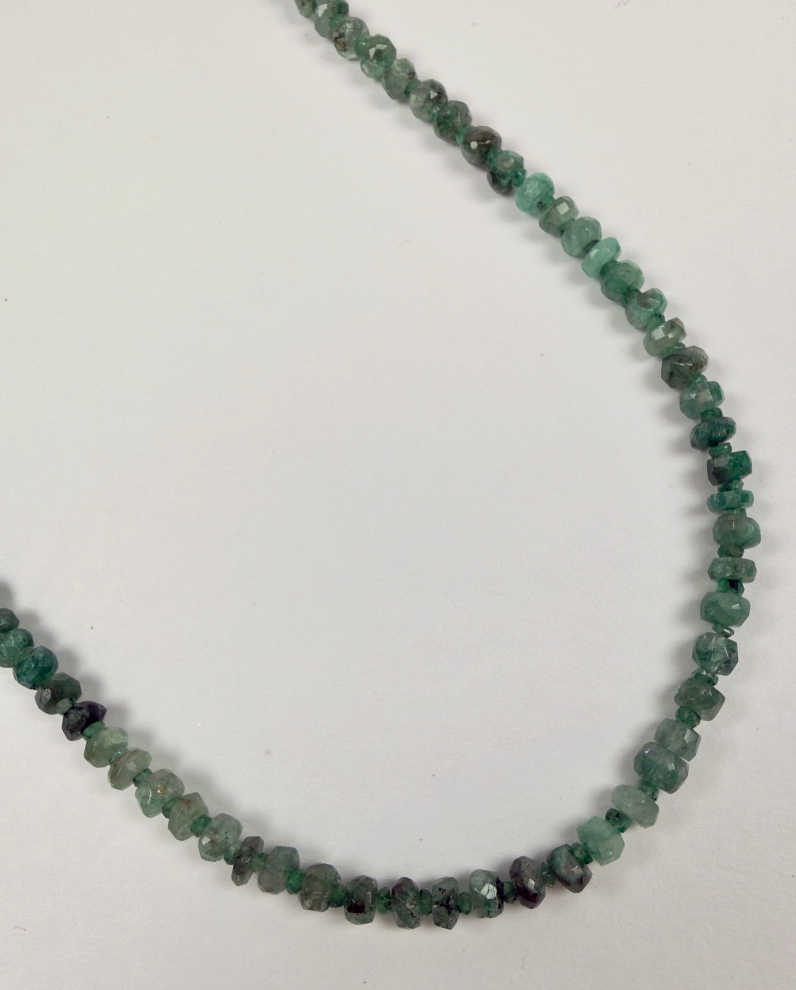 The Fern - Emerald Beaded Necklace, "One-Of-A-KInd"
