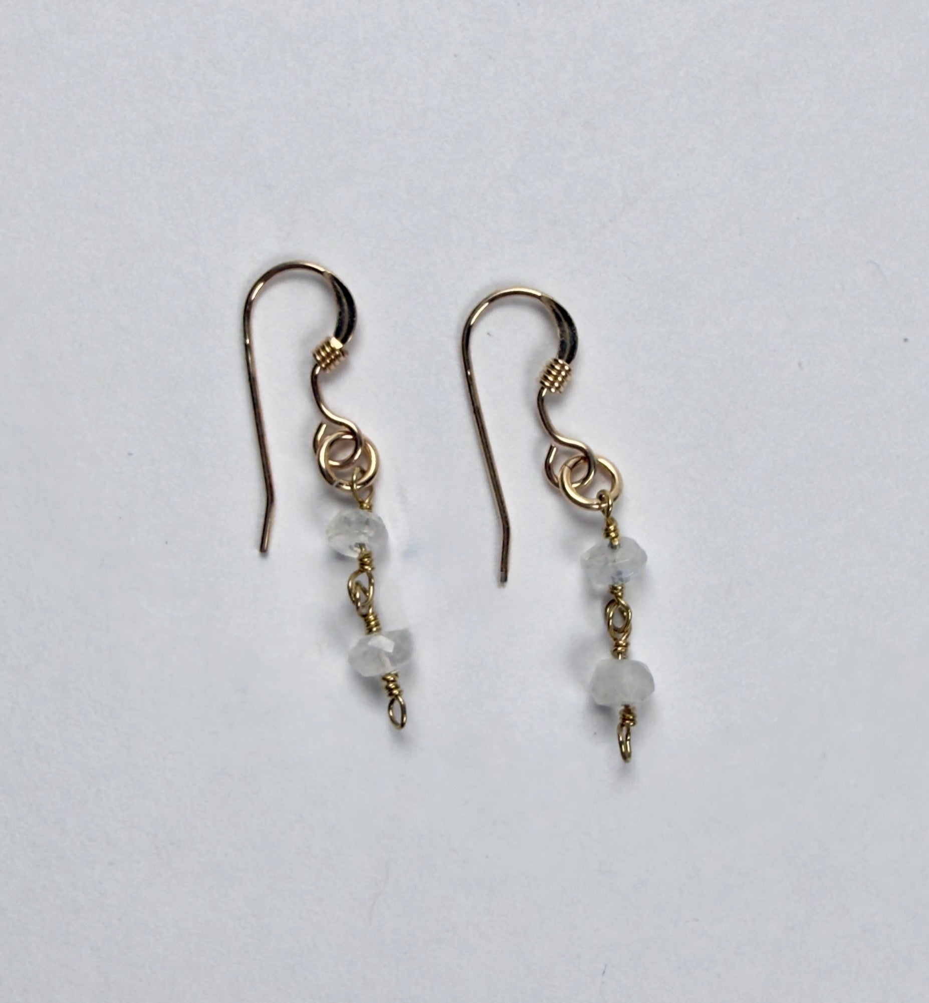 The Ciel - Moonstone Chain Bead Earrings