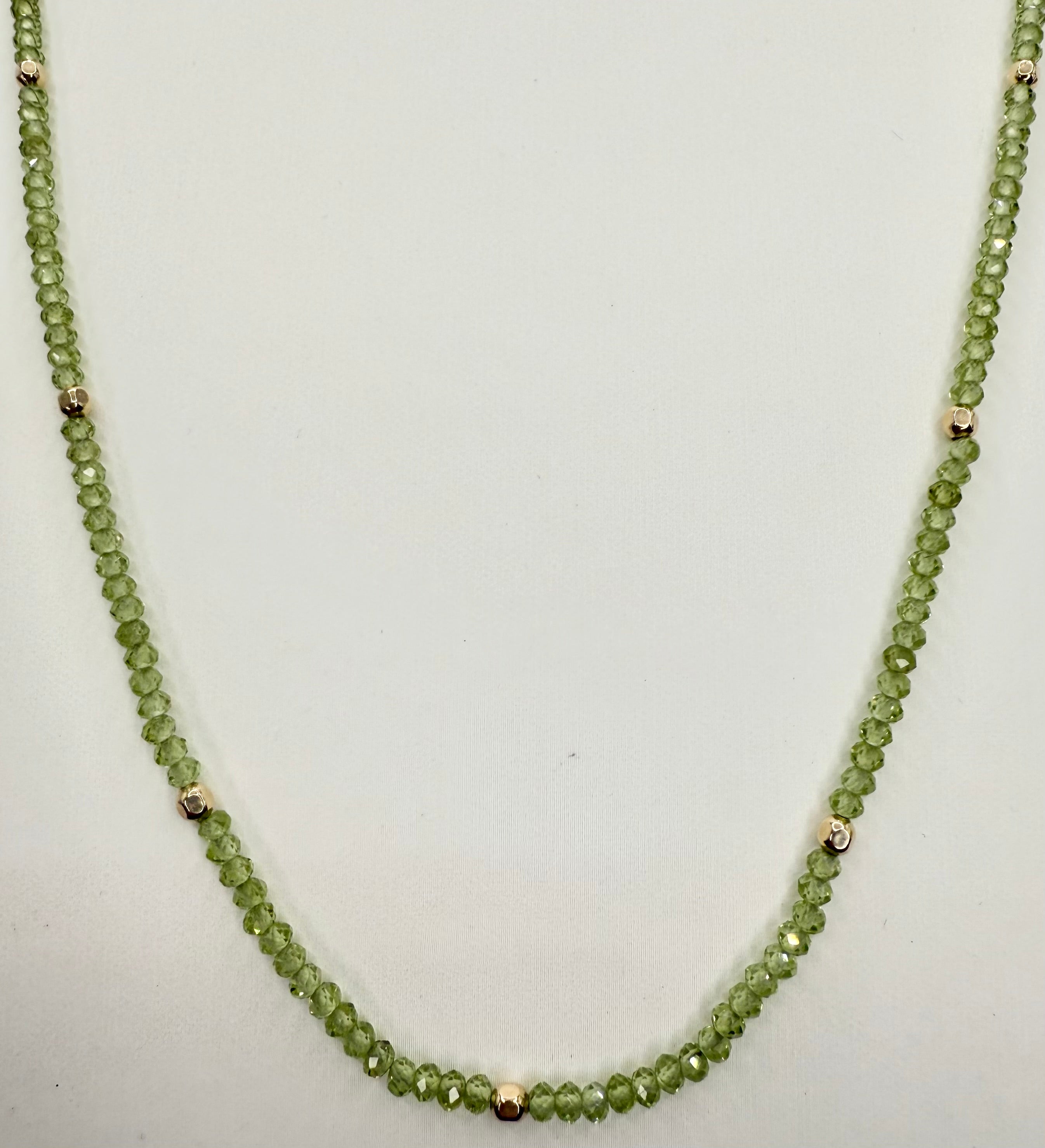 "The Miller" Peridot and Gold-filled Bead Necklace