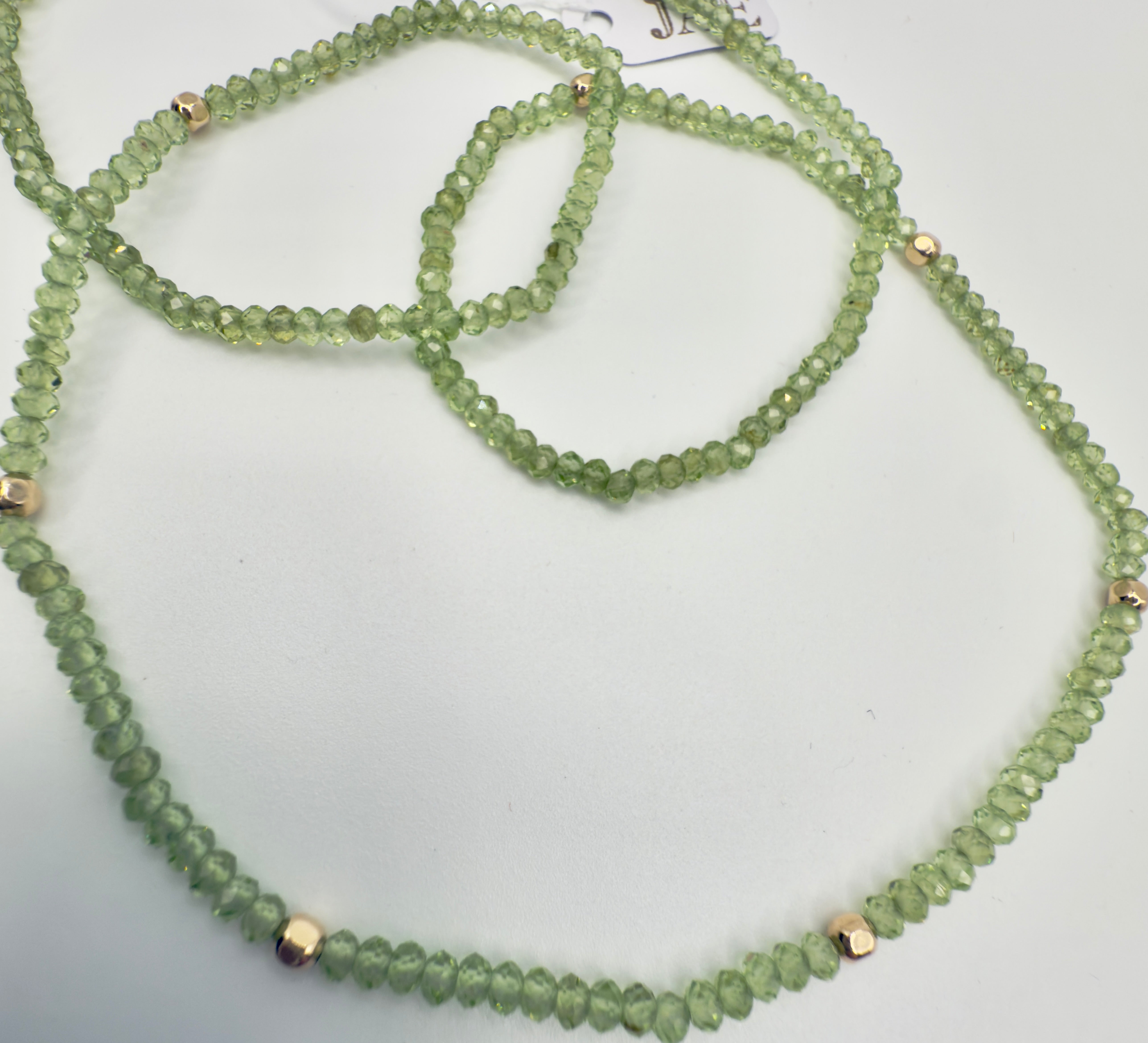 "The Miller" Peridot and Gold-filled Bead Necklace