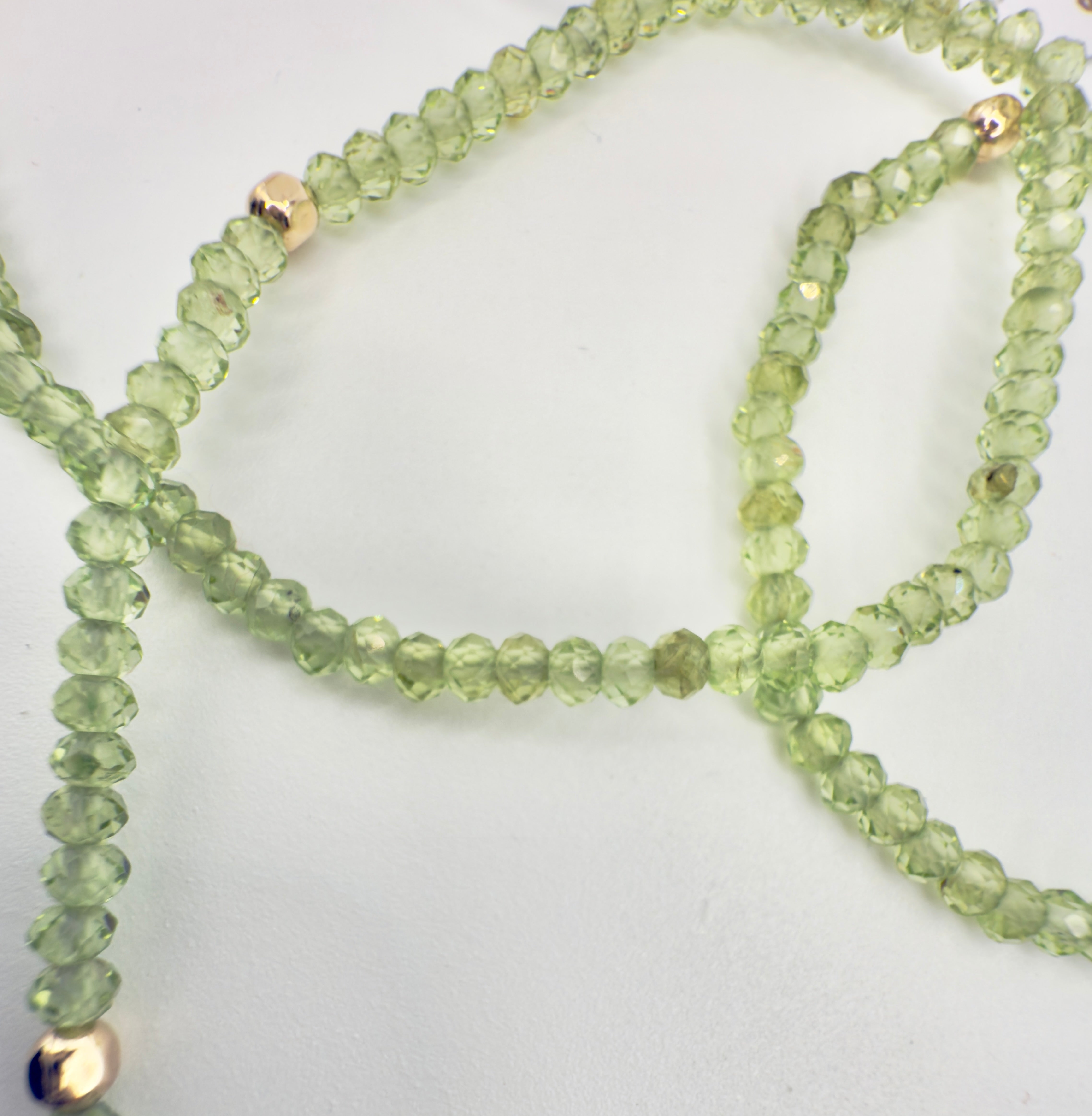 "The Miller" Peridot and Gold-filled Bead Necklace