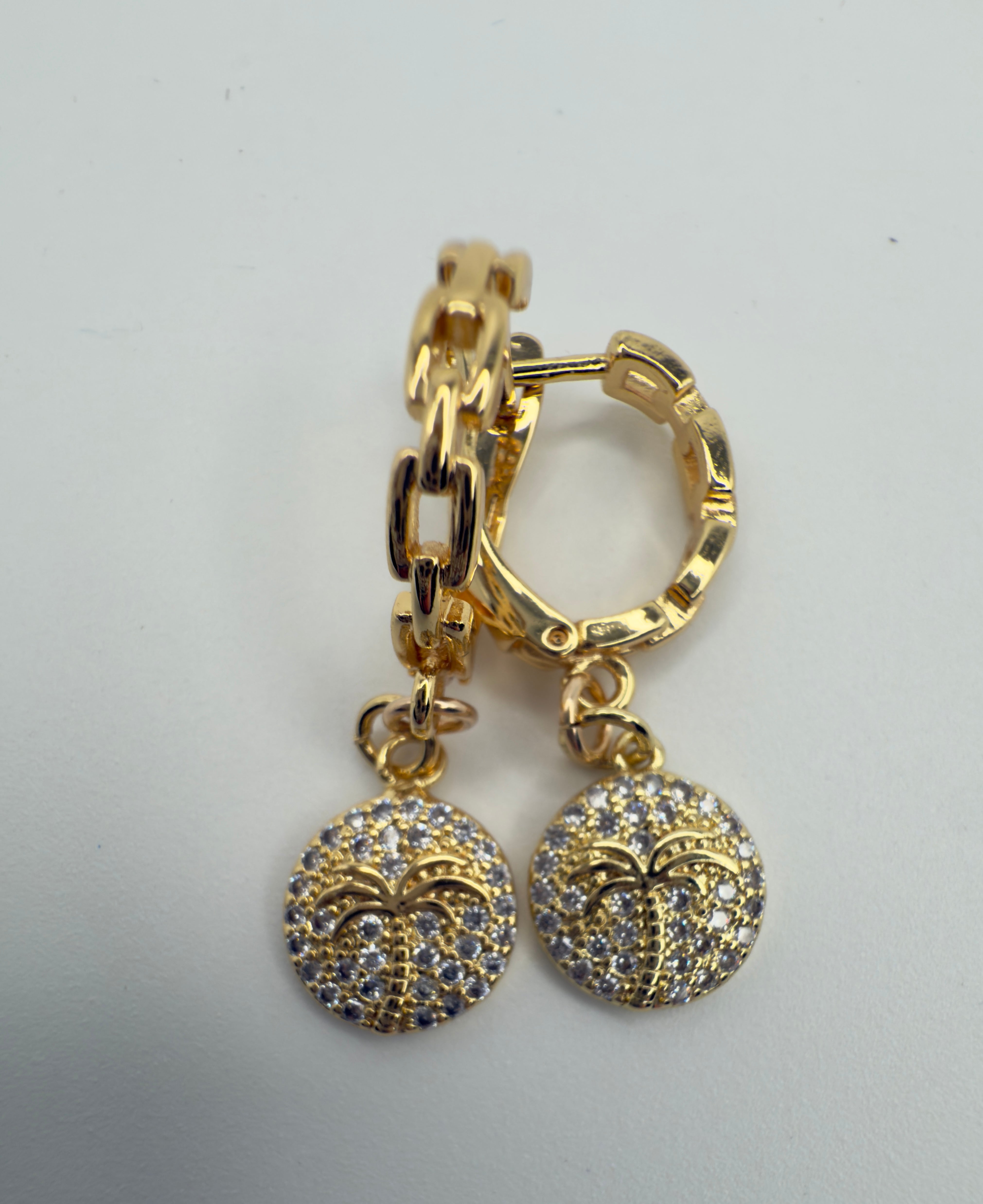 "The Saul" Palm Tree Medallion Earrings