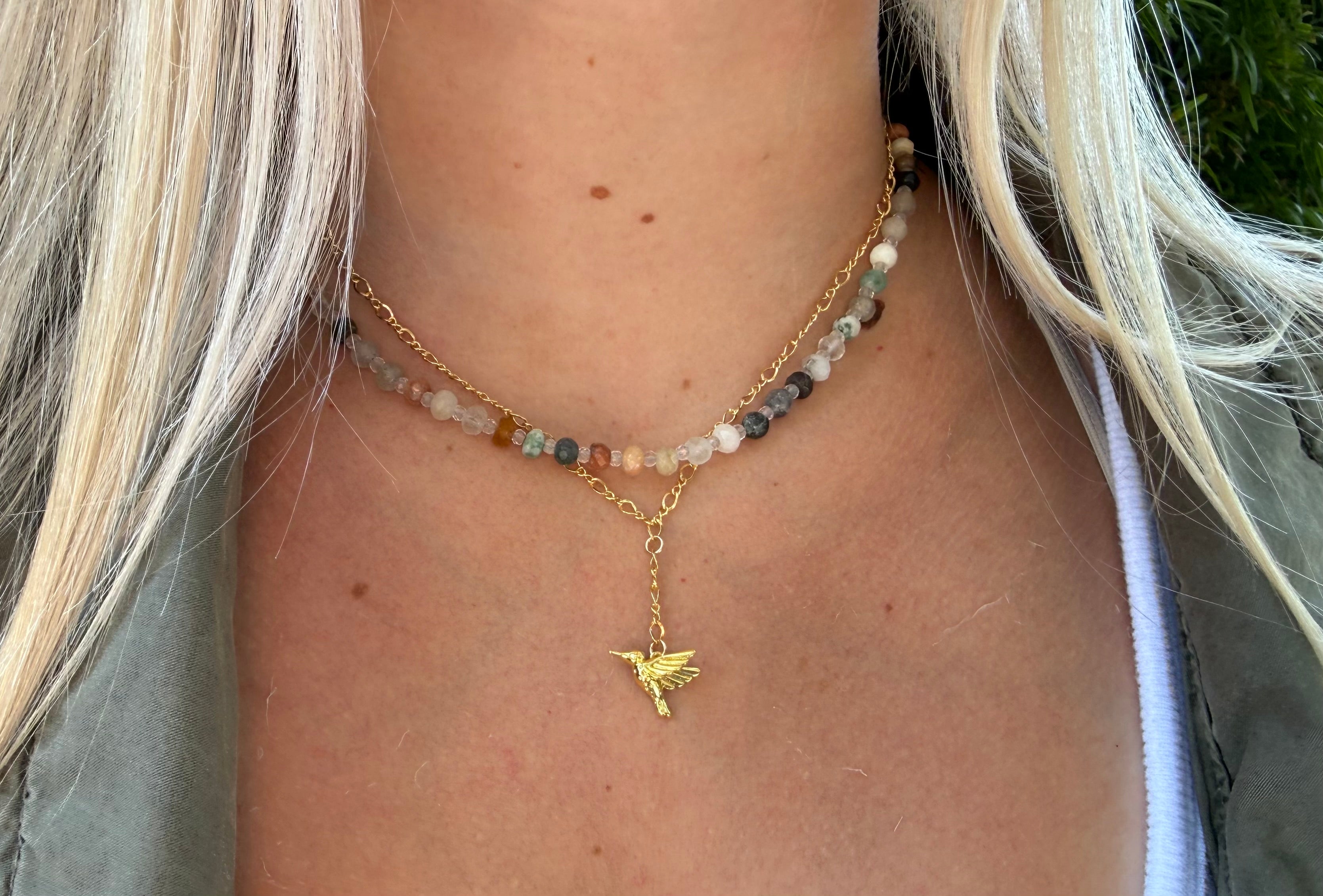 The UpC (Up See) - Mixed Gemstone Beaded Necklace