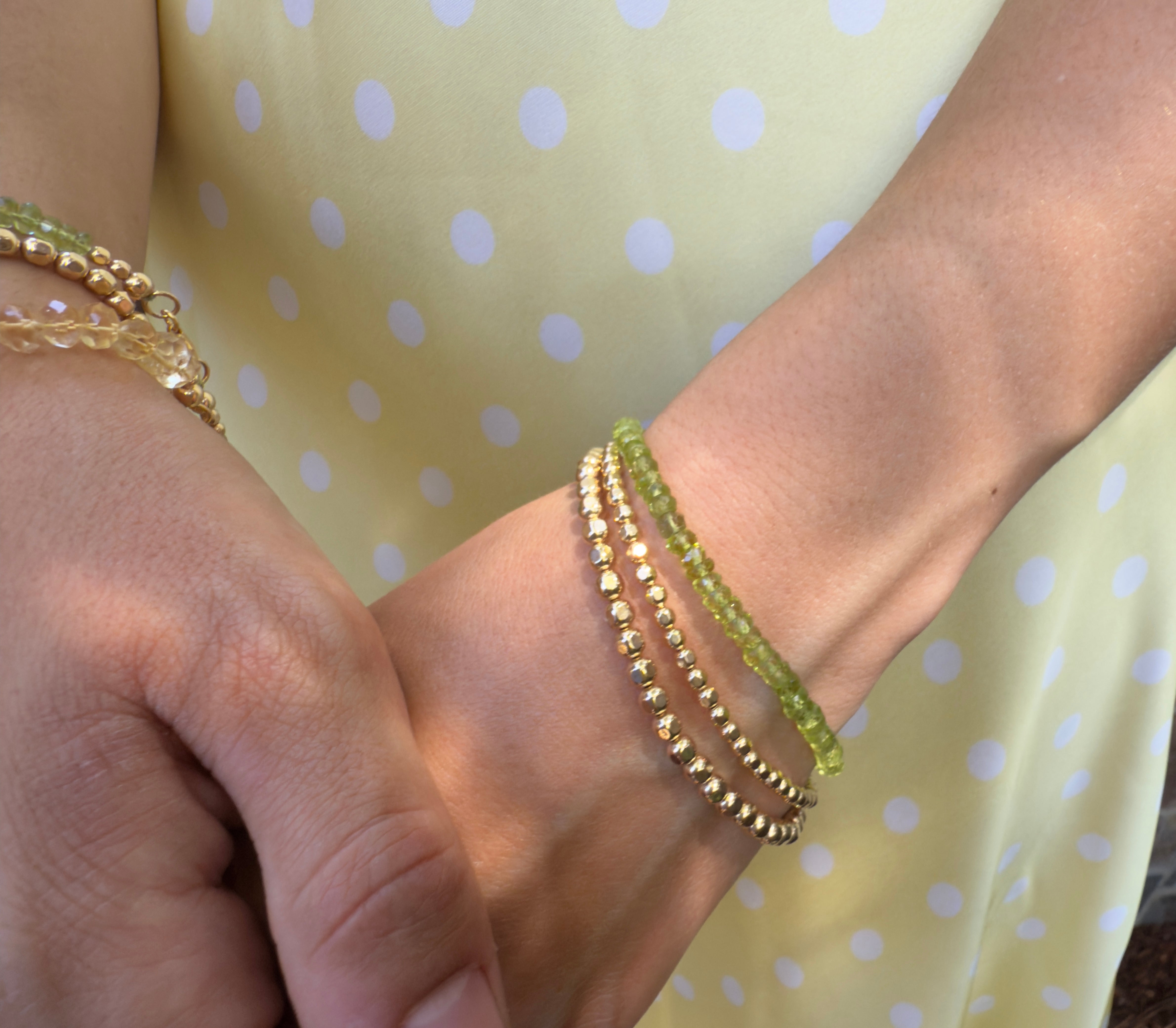 "The Luther" Peridot Beaded Bracelet