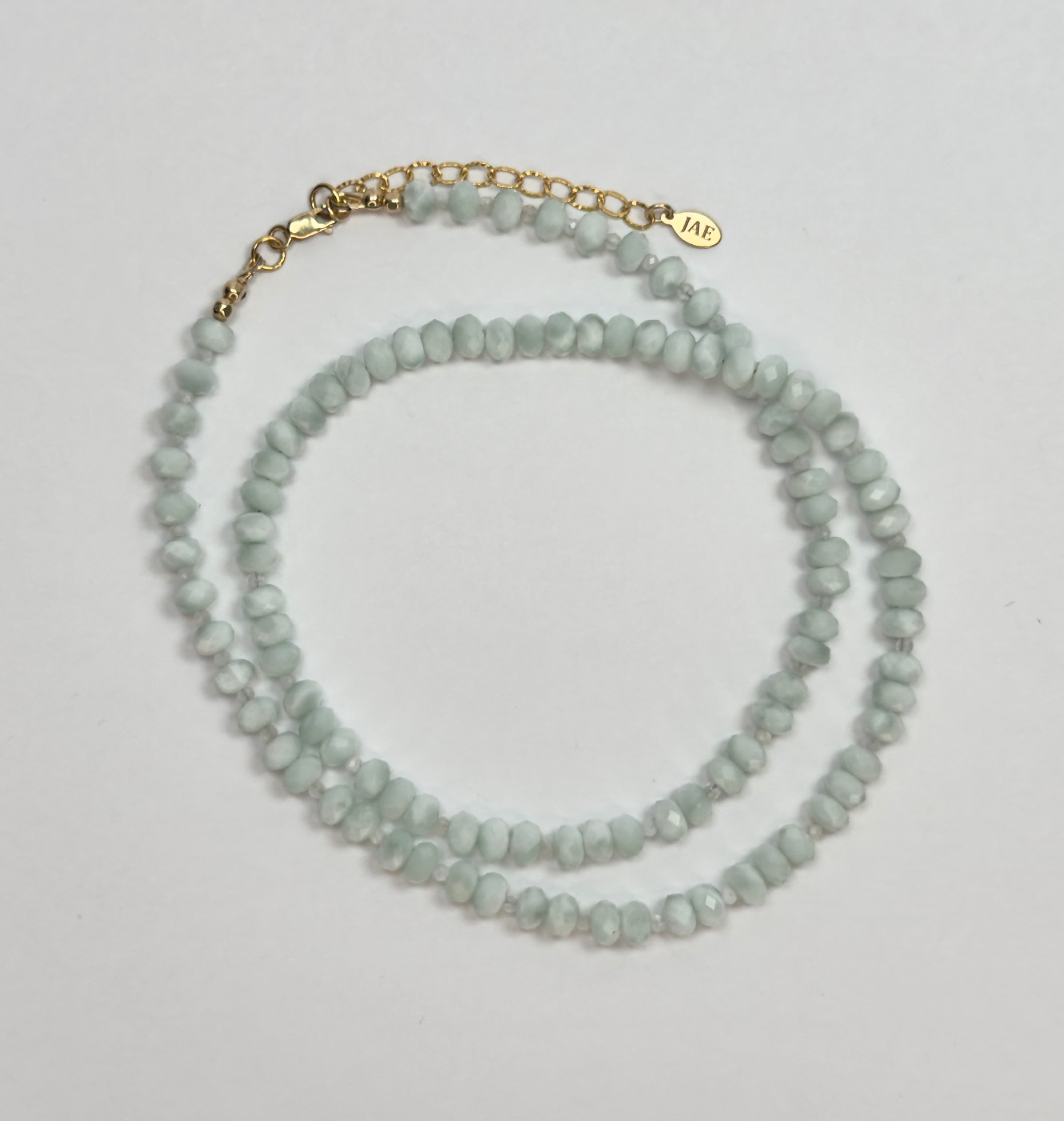The Mona - Mint Moonstone Beaded Necklace