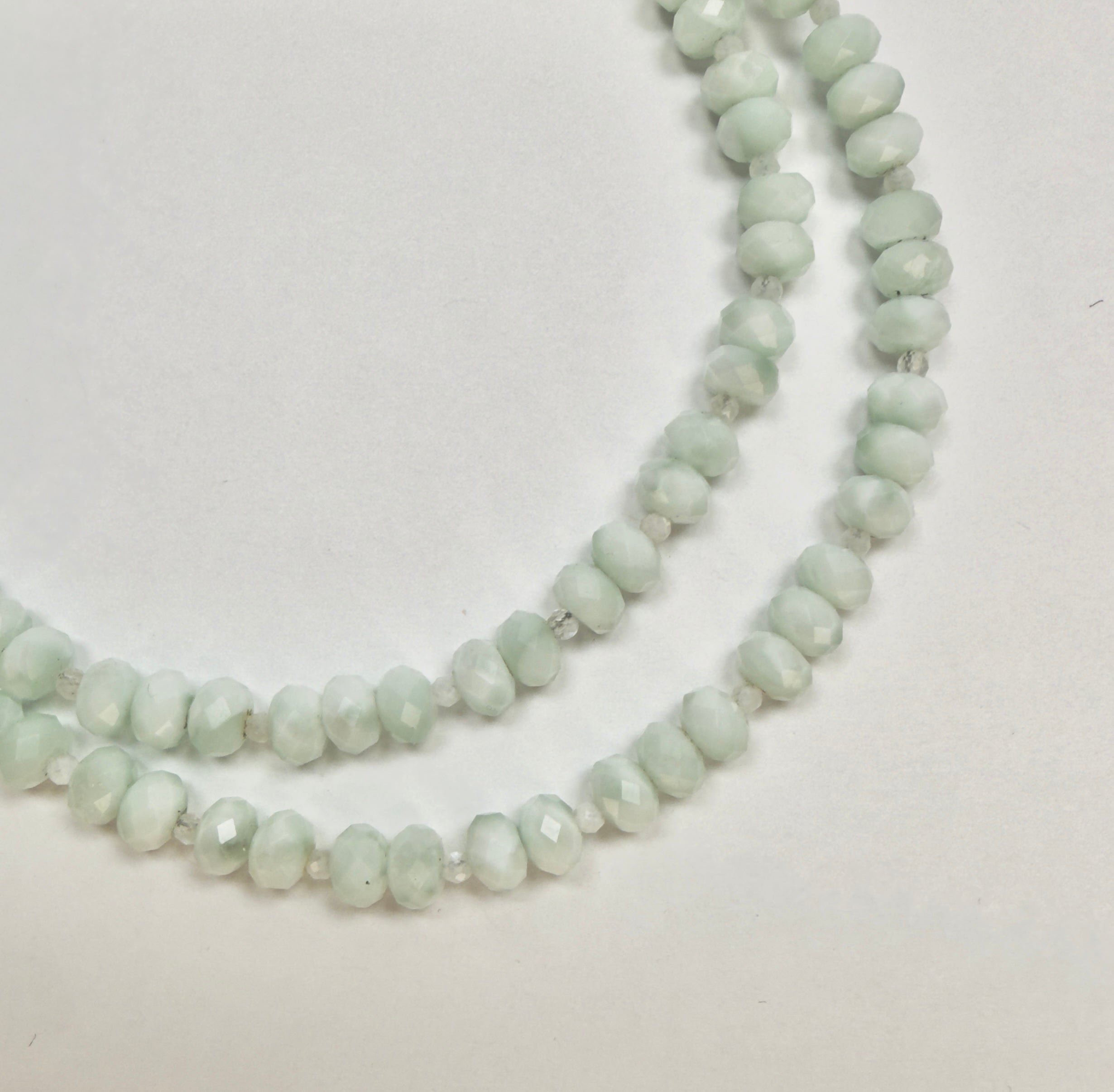 The Mona - Mint Moonstone Beaded Necklace