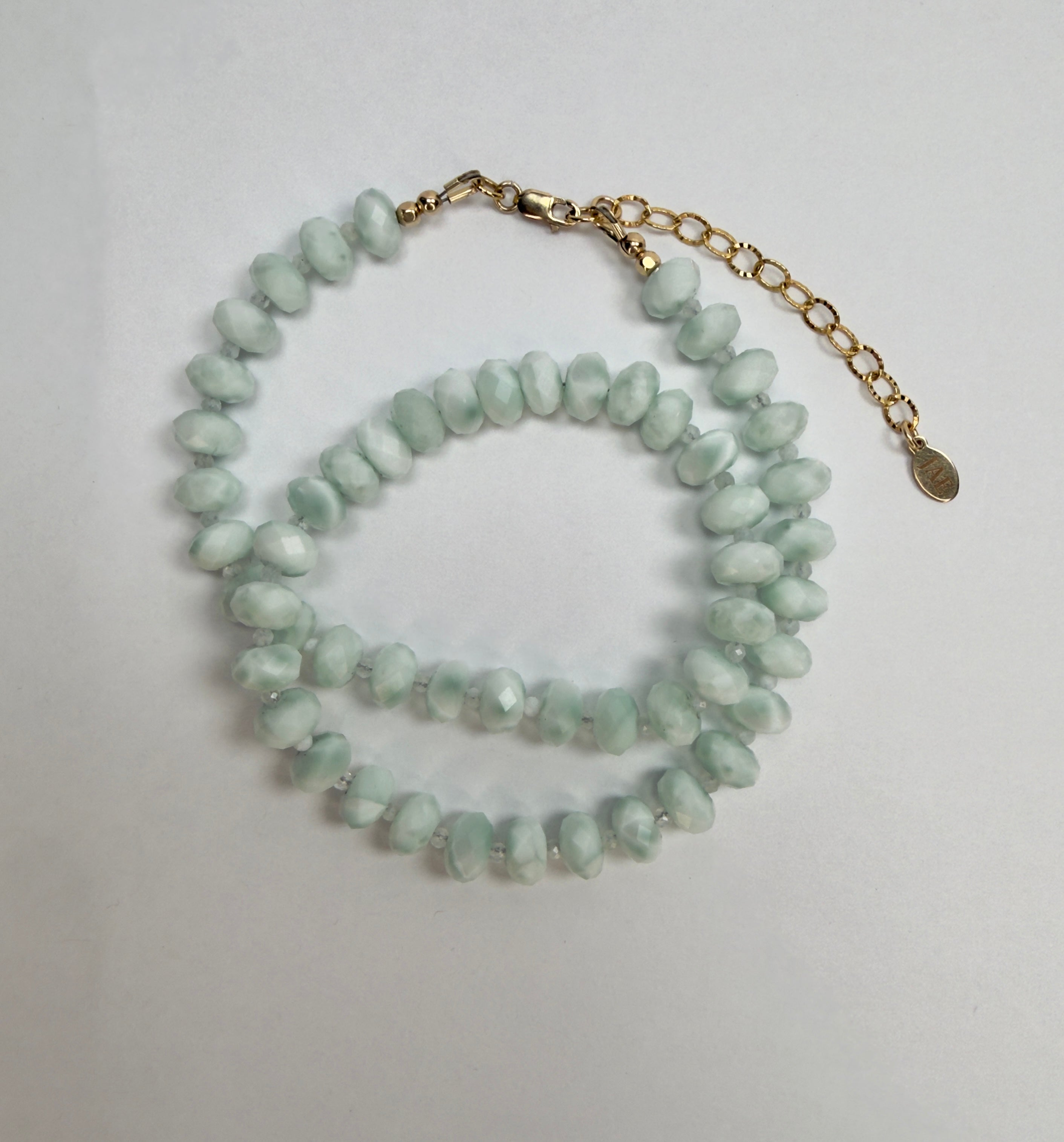 The Marina - Mint Moonstone Beaded Necklace
