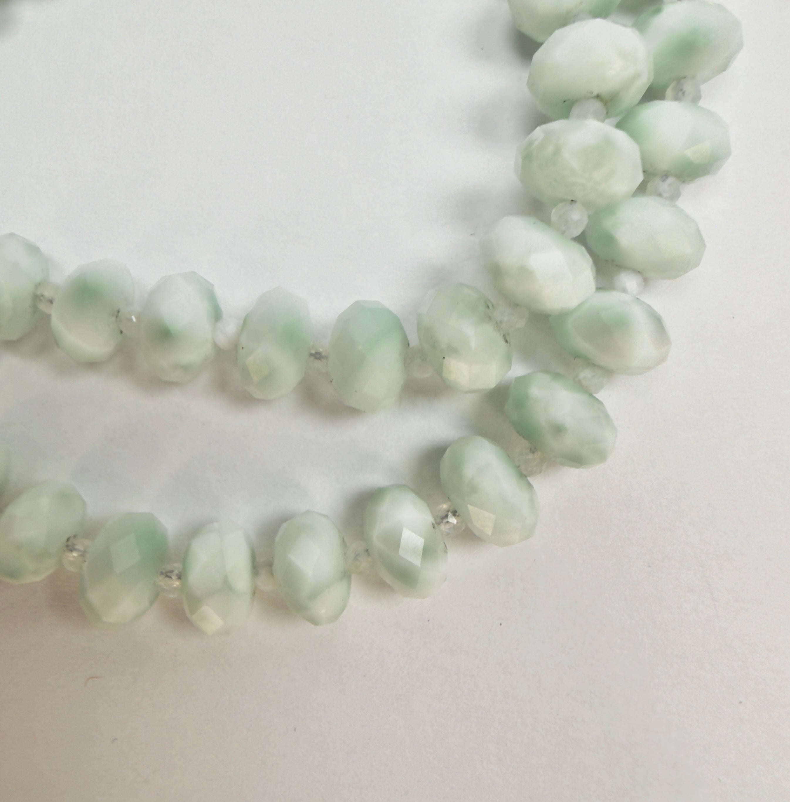 The Marina - Mint Moonstone Beaded Necklace