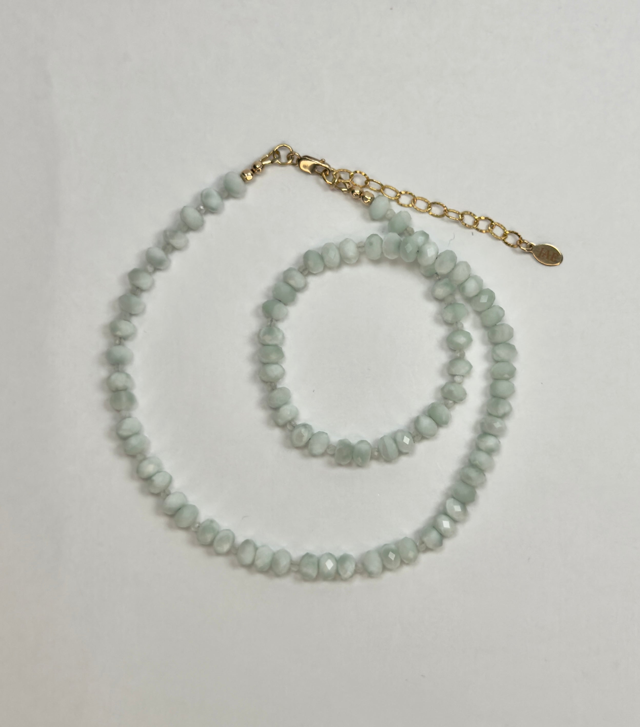 The Myrtle - Mint Moonstone Beaded Necklace