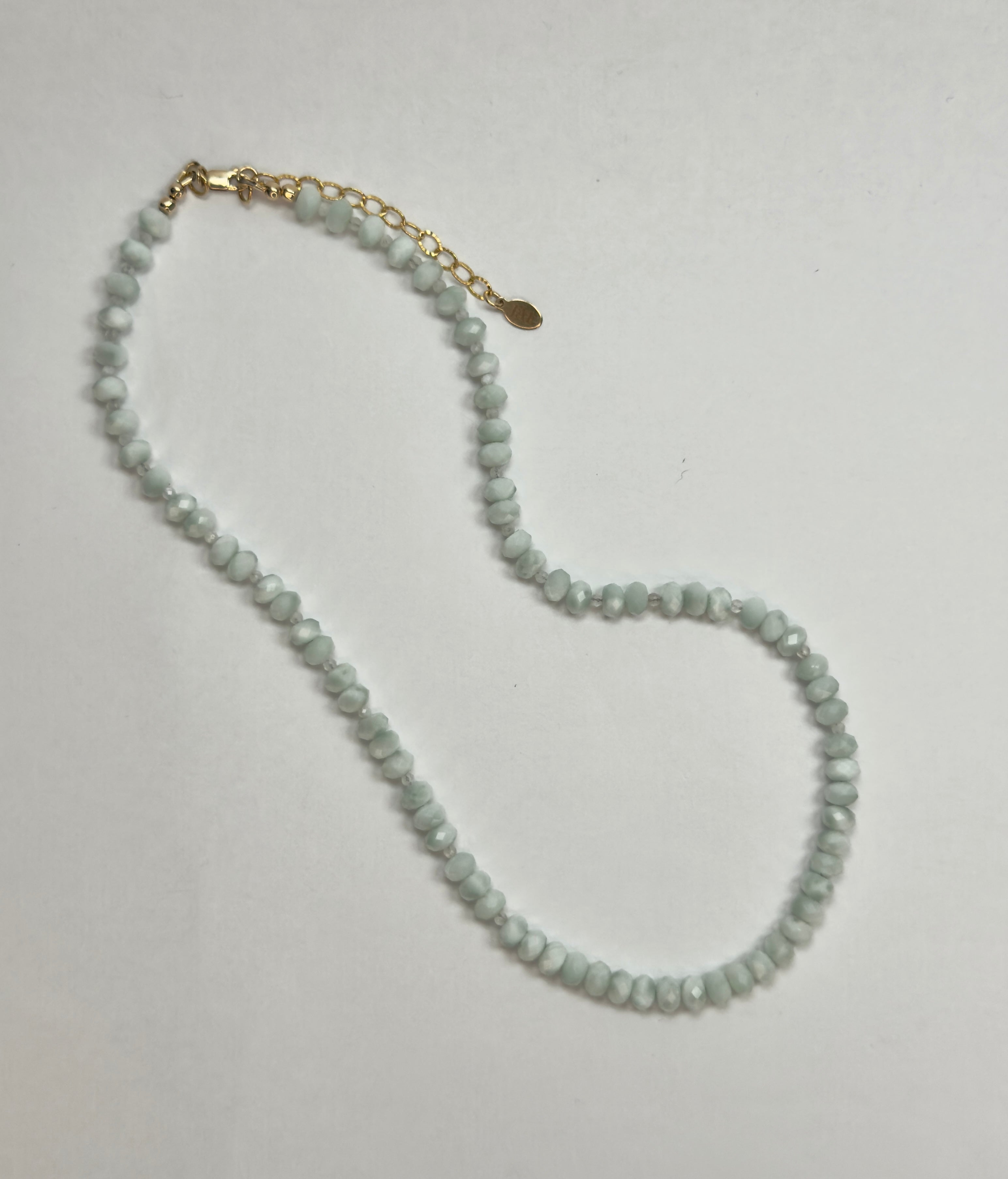 The Myrtle - Mint Moonstone Beaded Necklace