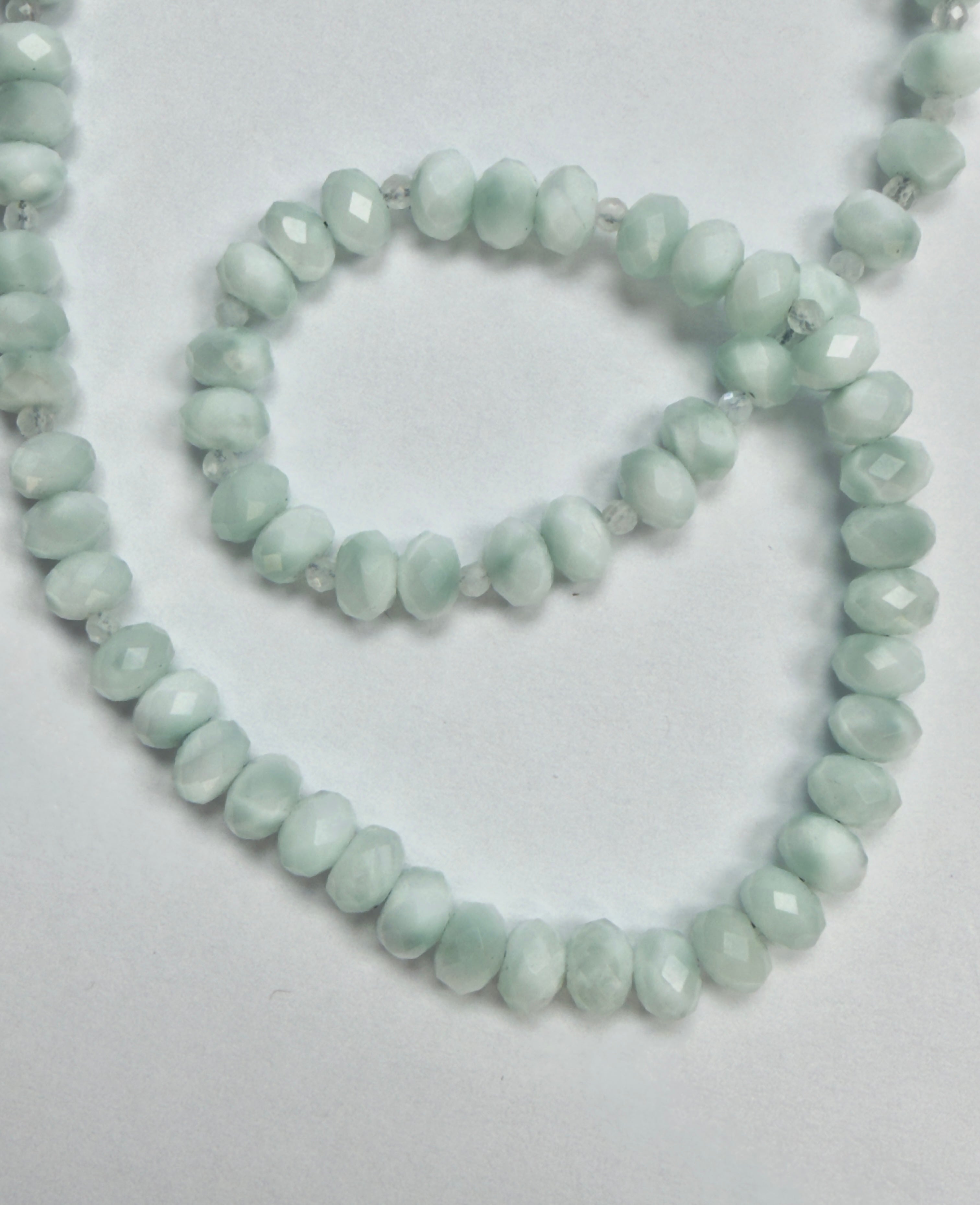 The Myrtle - Mint Moonstone Beaded Necklace