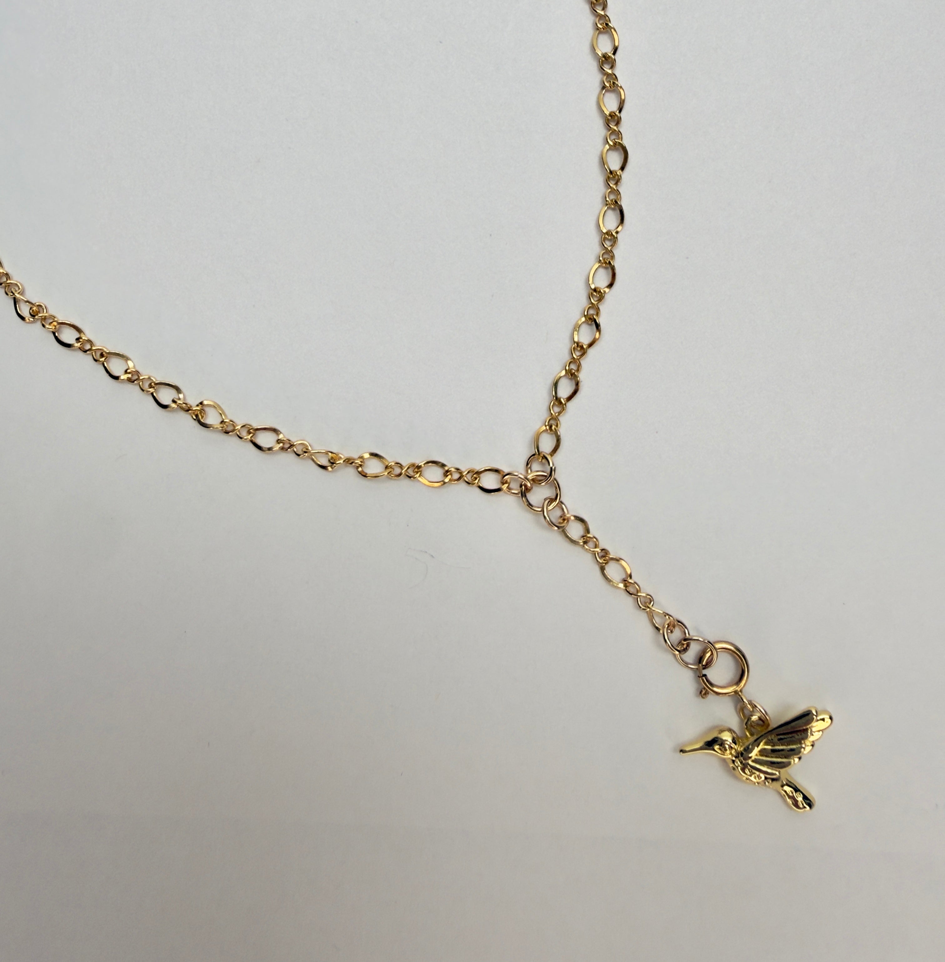 The Marie - Hummingbird Charm Lariat Necklace