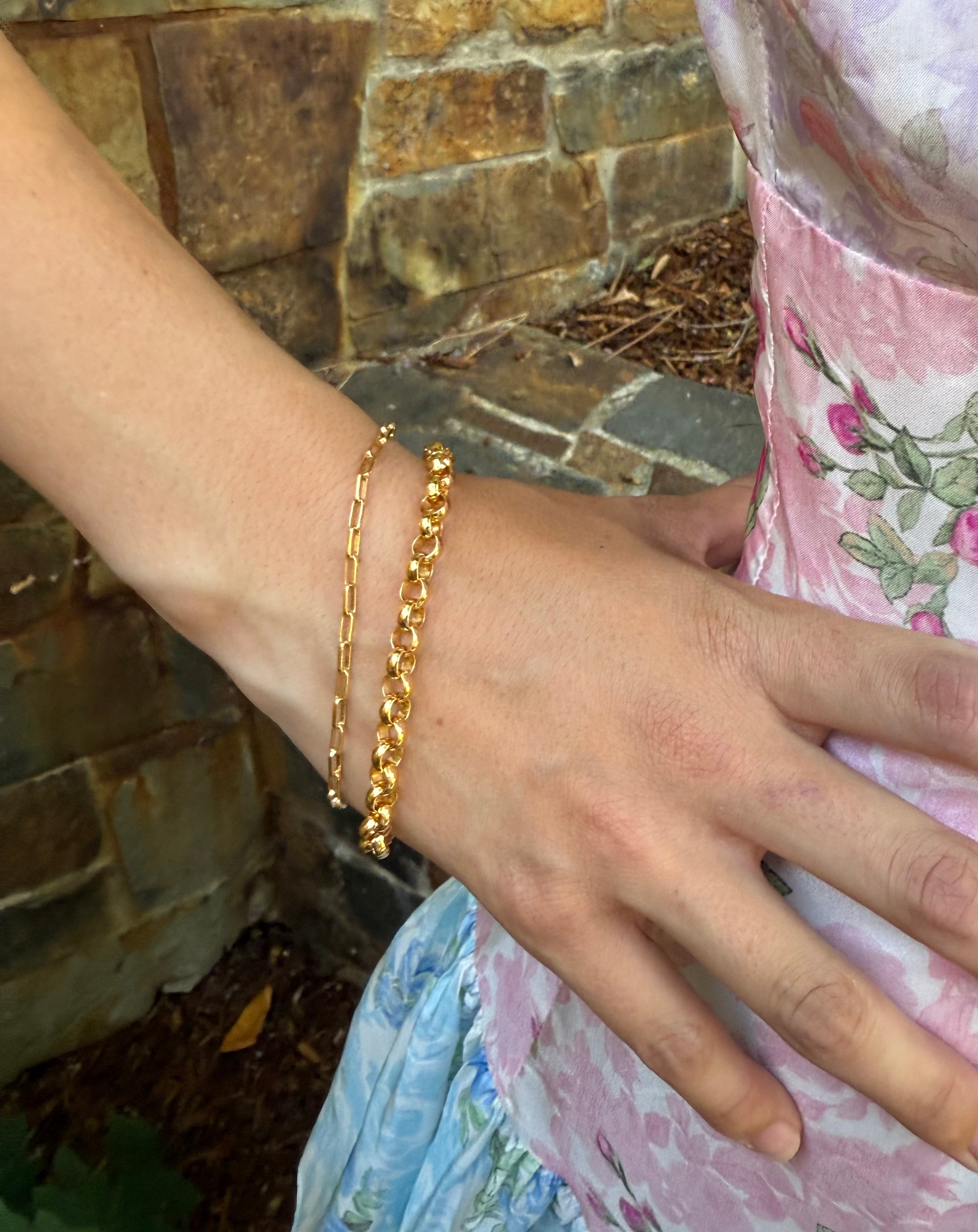 "The Nolan" Rolo 6mm Chain Bracelet - 10 Sizes Available
