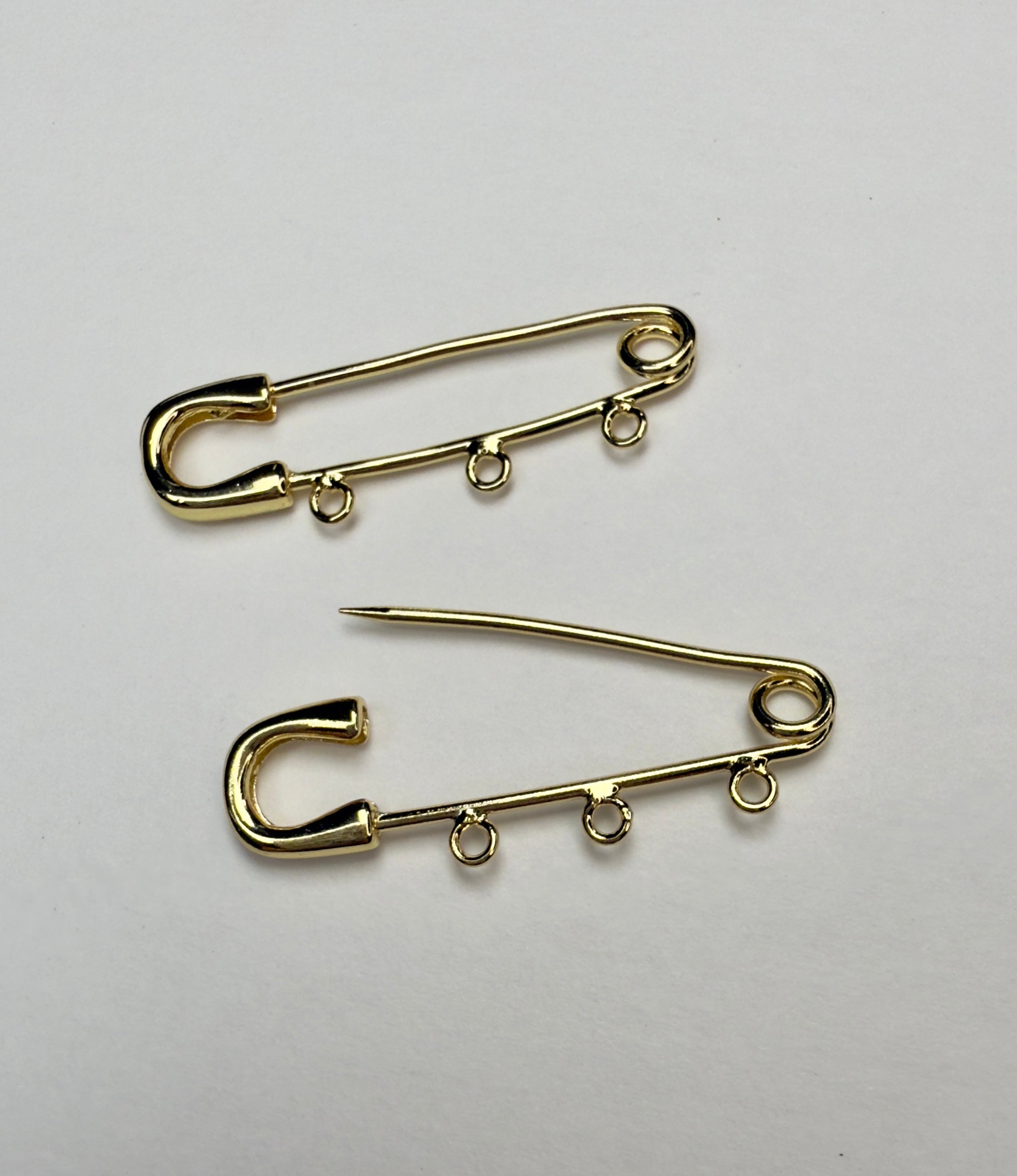 Three Loop Safety Pin Brooch