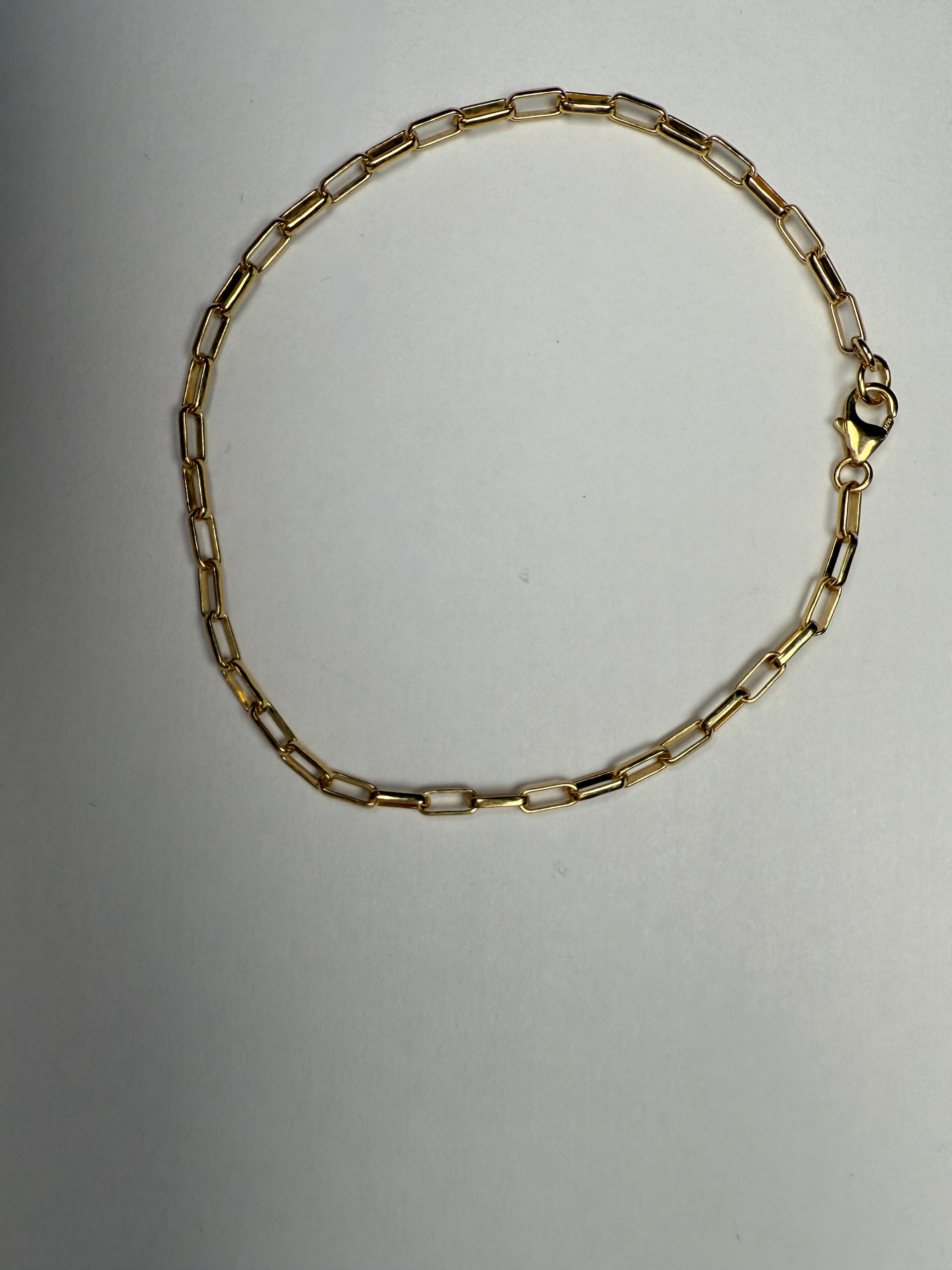 "The Georgie" Gold Venetian Box Chain Bracelet -  10 Sizes Available