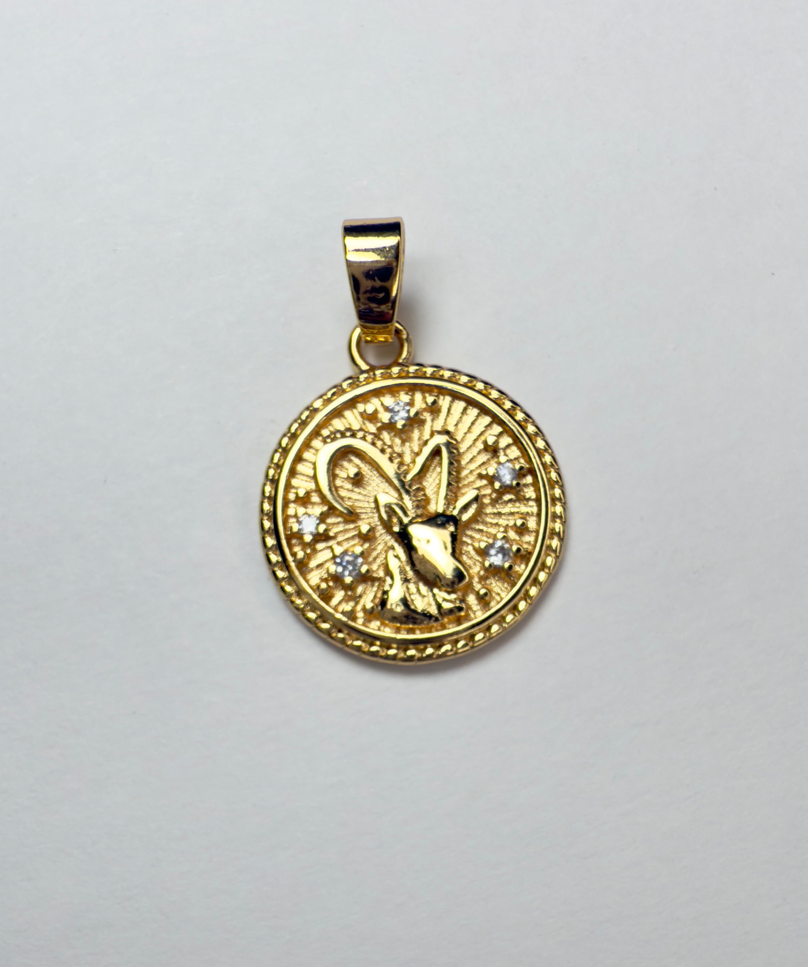 Zodiac Sign Medallion Necklace - 20" Inch