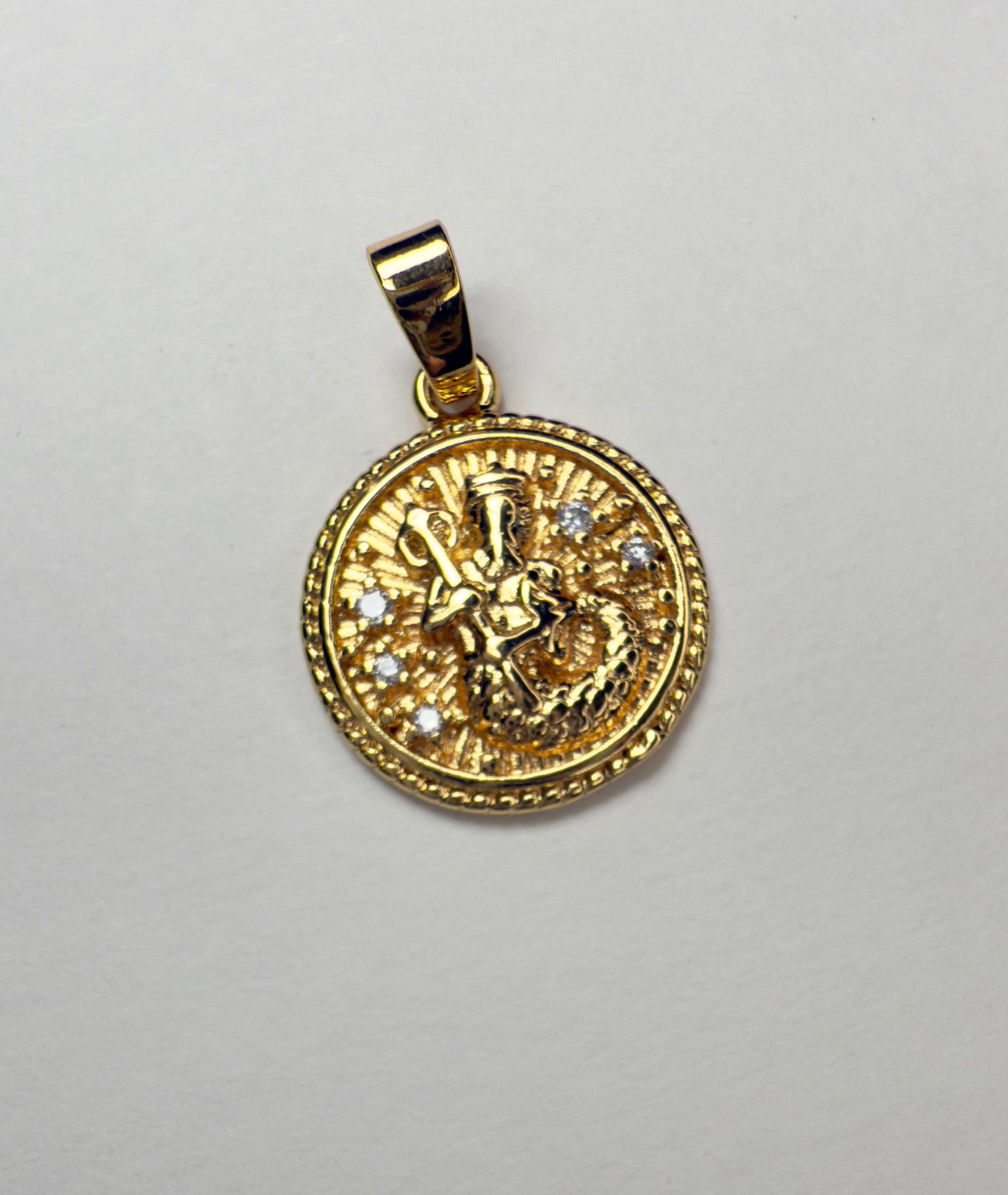 Zodiac Sign Medallion Necklace - 18" Inch
