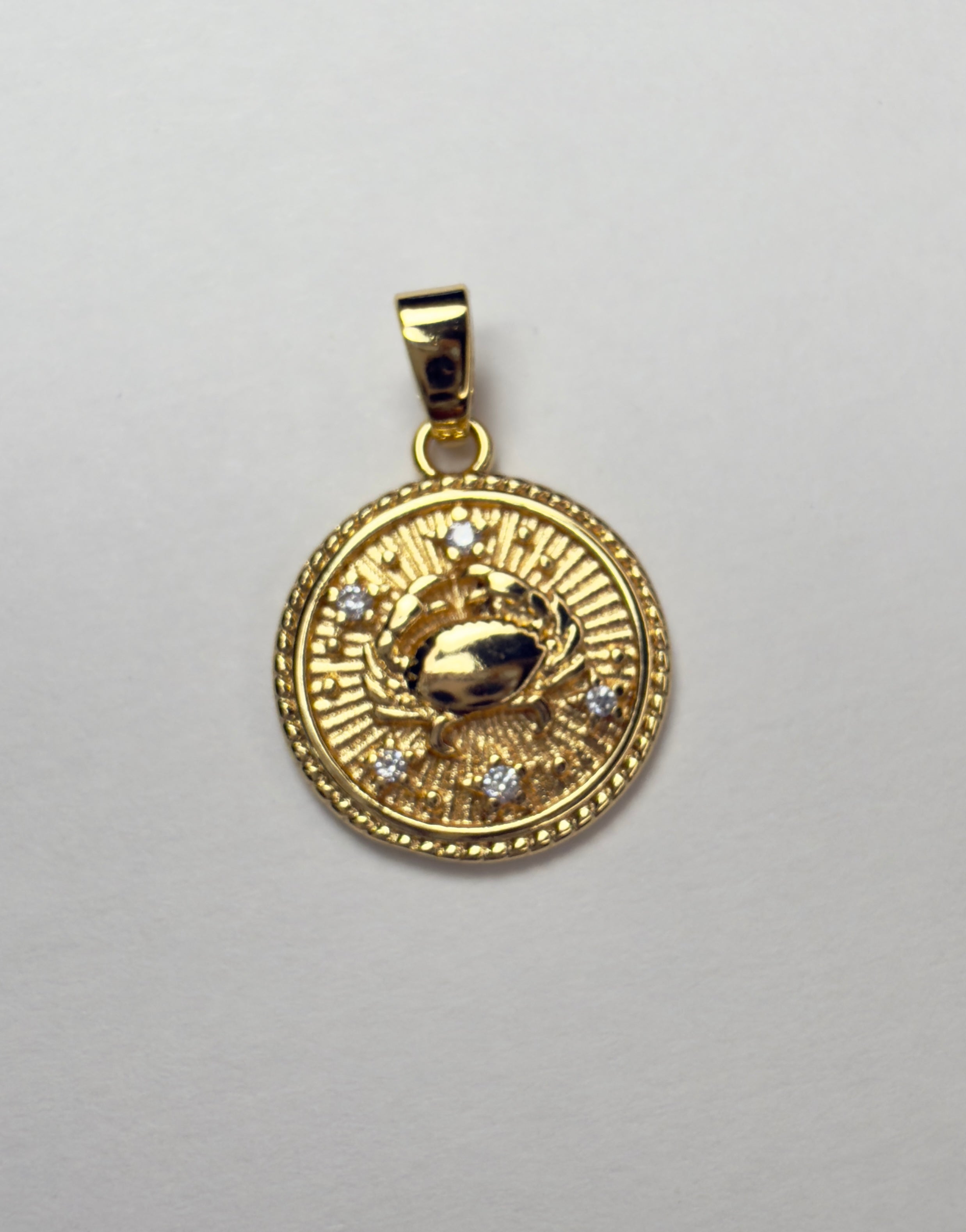 Zodiac Sign Medallion Necklace - 16" Inch