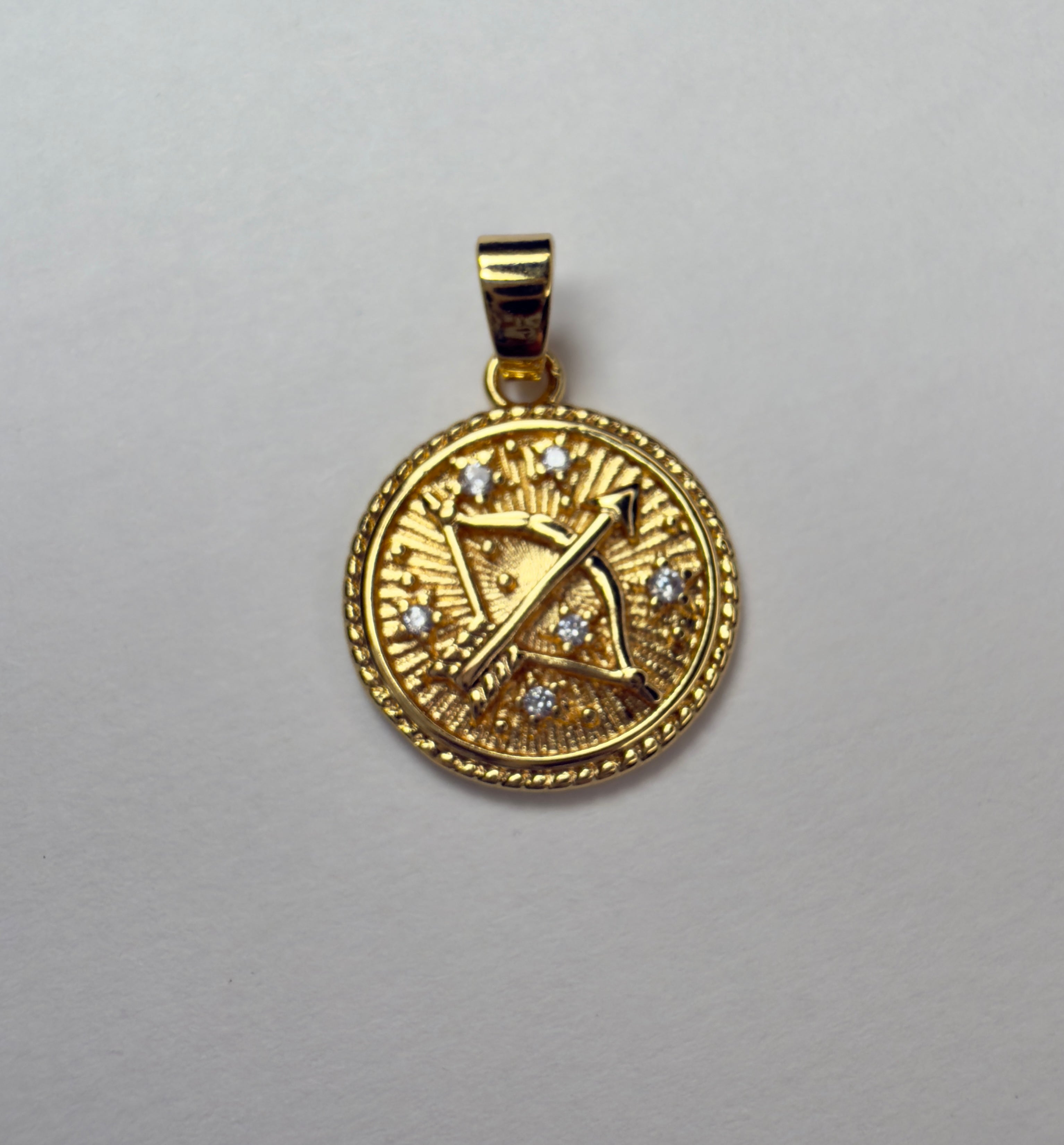 Zodiac Sign Medallion Necklace - 20" Inch