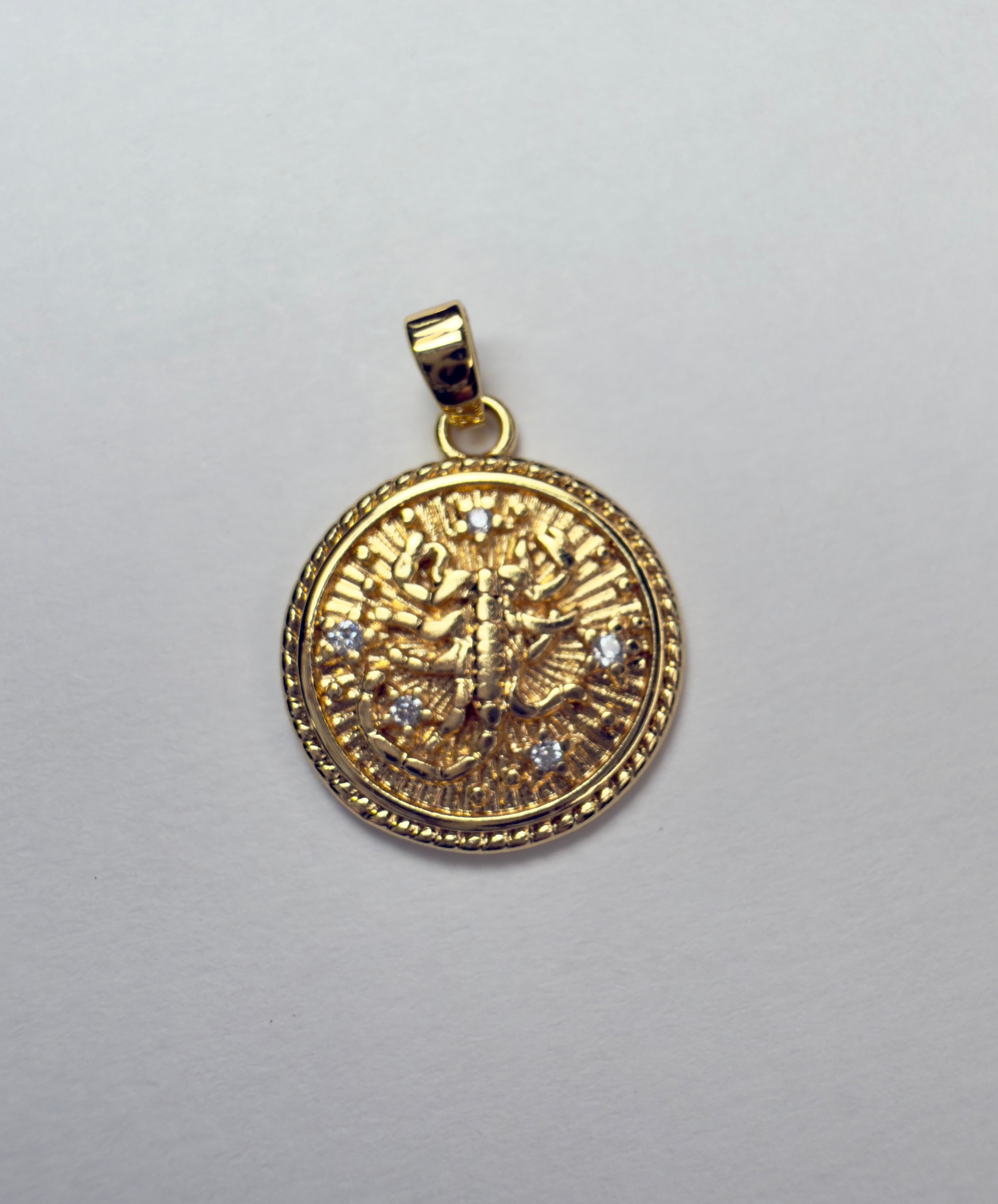 Zodiac Sign Medallion Necklace - 20" Inch