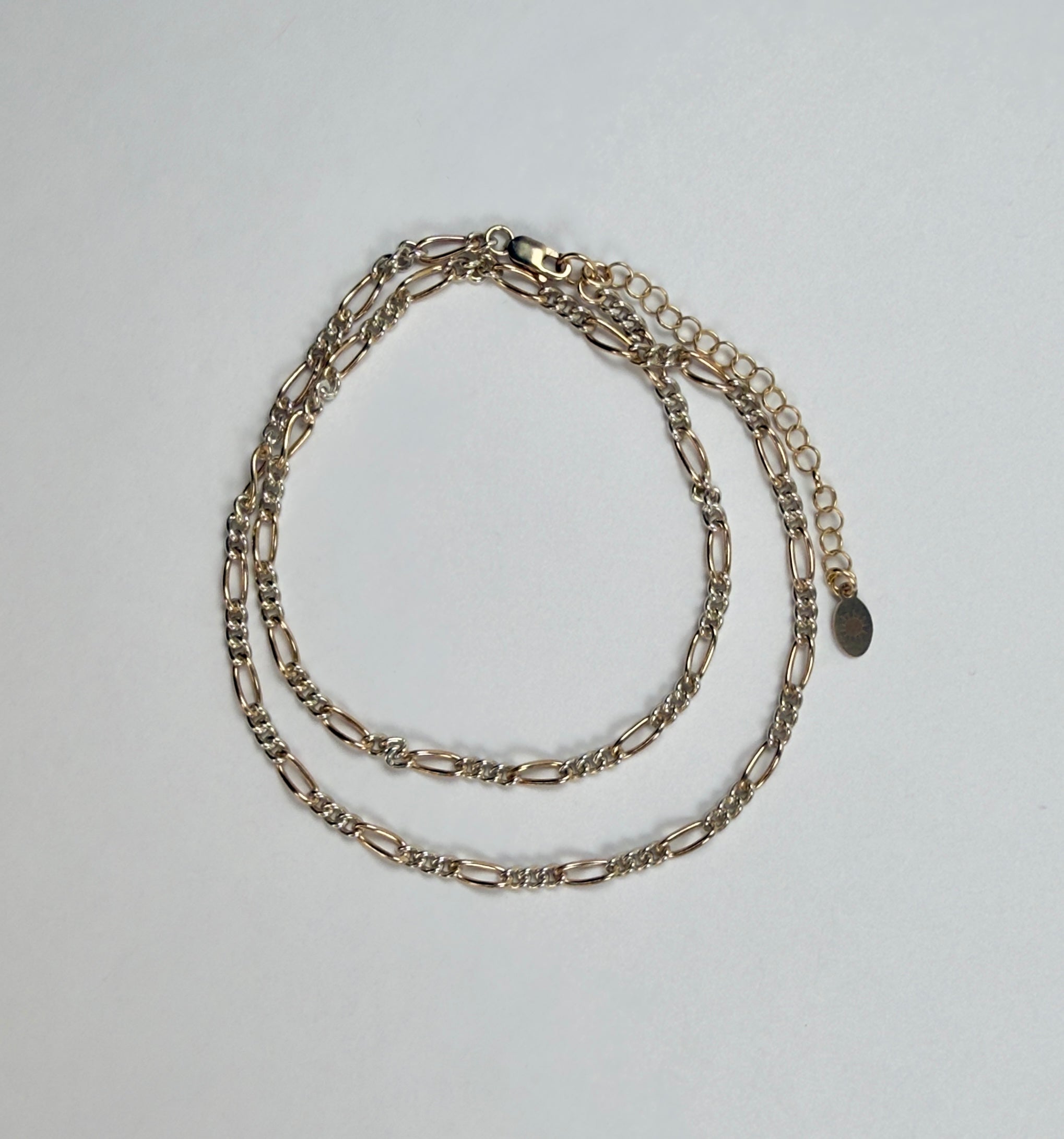 Figaro Mixed Metals , Gold-Filled and Sterling Silver Necklace