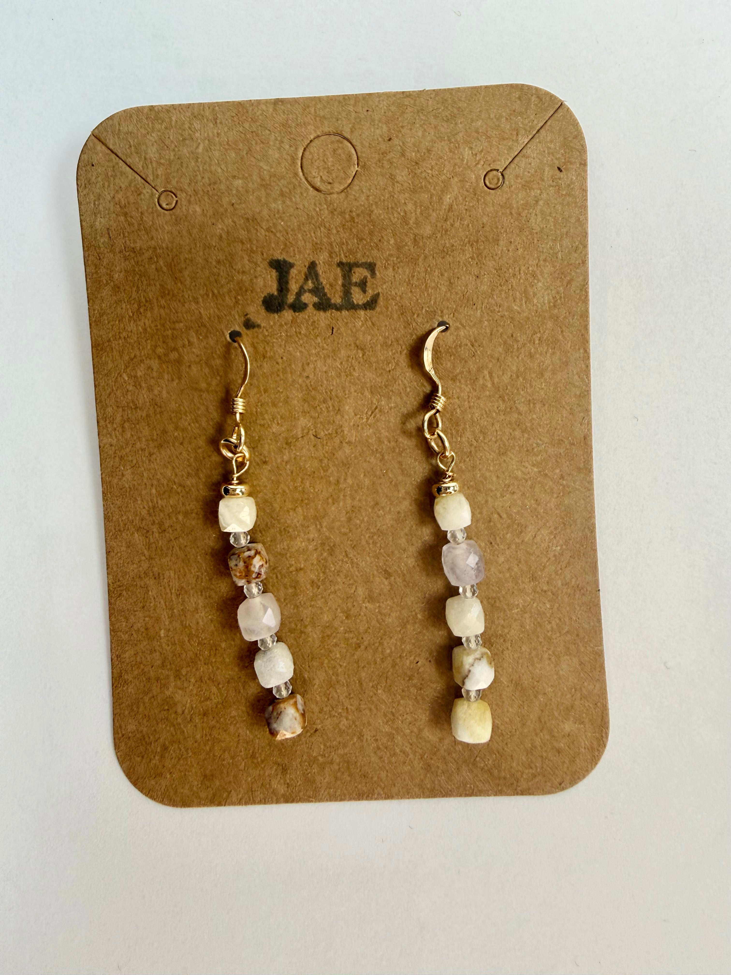 The Campbell - Mixed Gemstone Beaded Drop Earrings