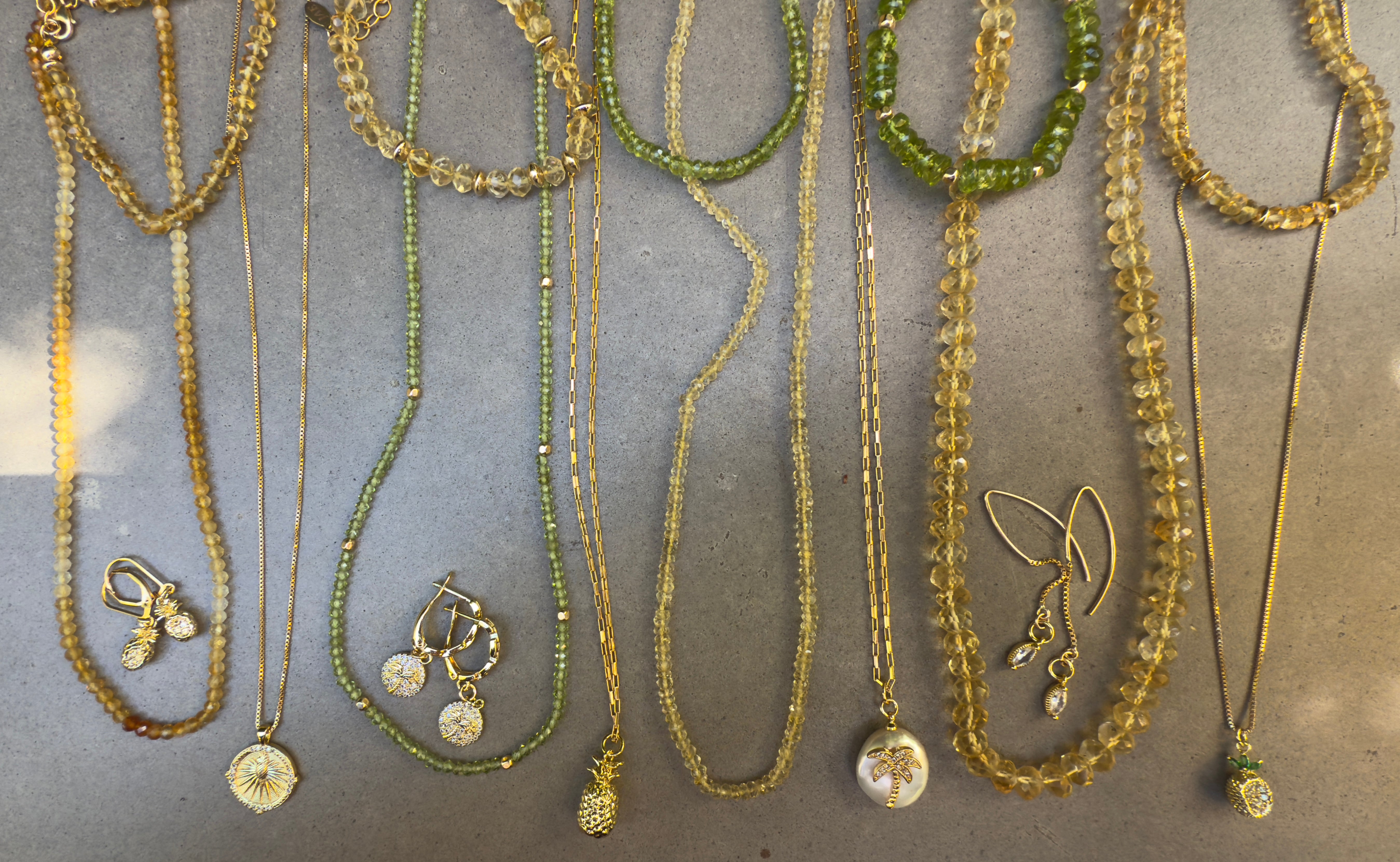 "The Angie" Shaded Ombre Citrine Beaded Necklace