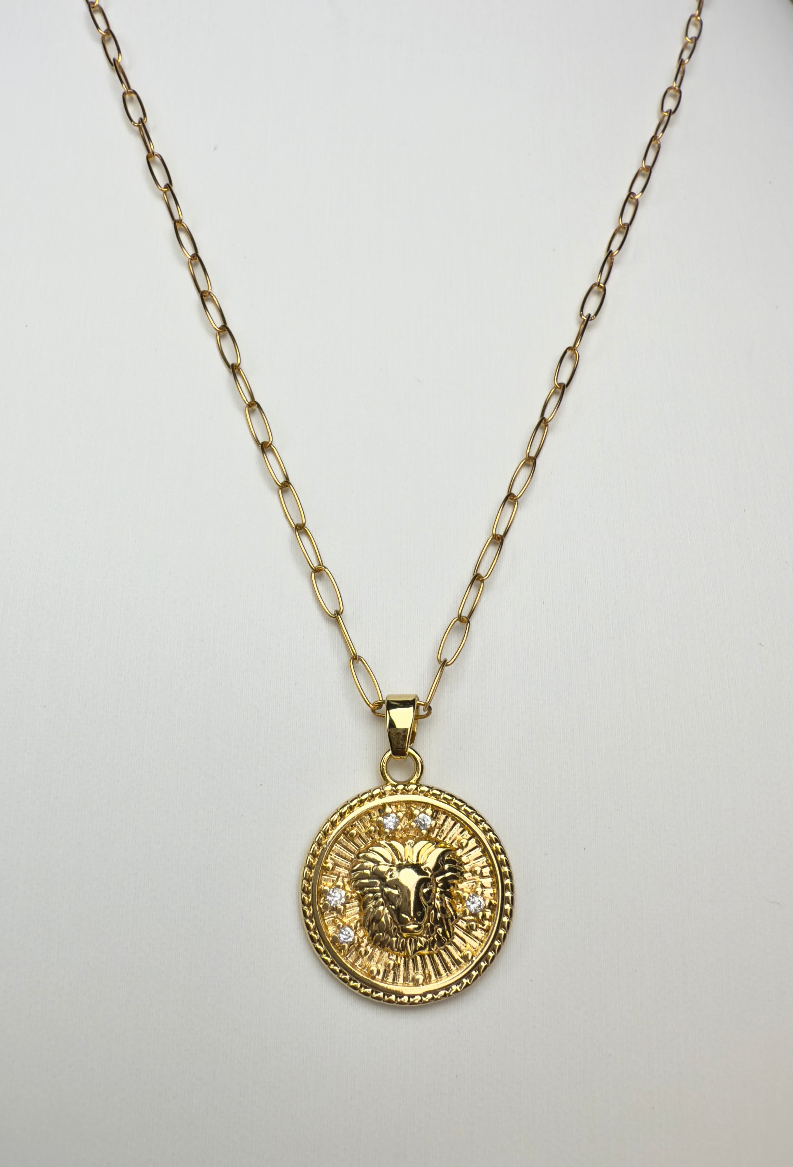 Zodiac Sign Medallion Necklace - 20" Inch