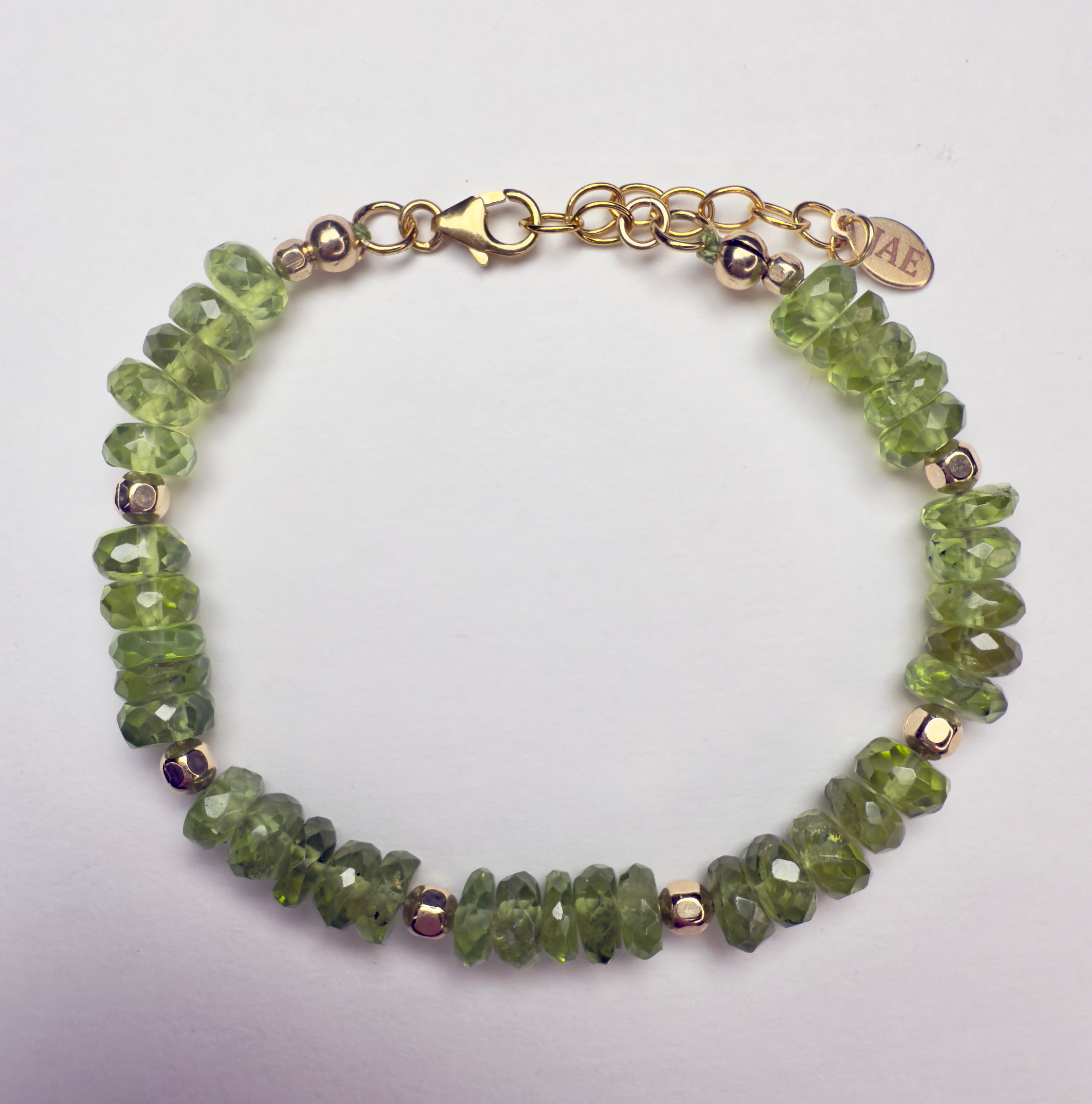 "The Nellie" - Peridot and Gold Bracelet