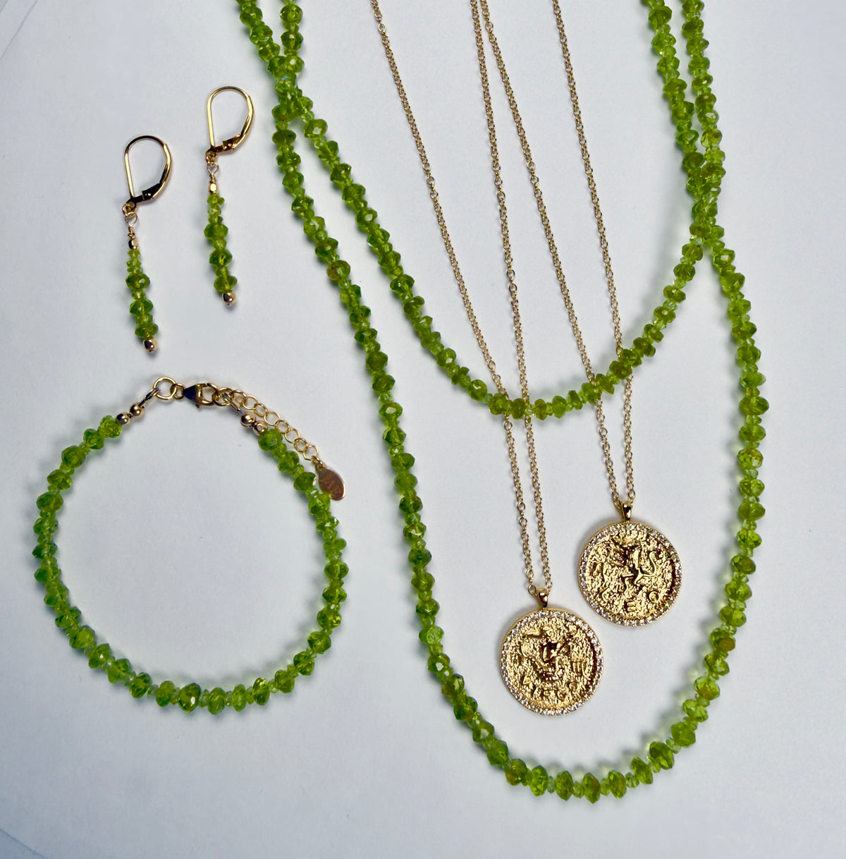 The Lawrence - Peridot Beaded Necklace