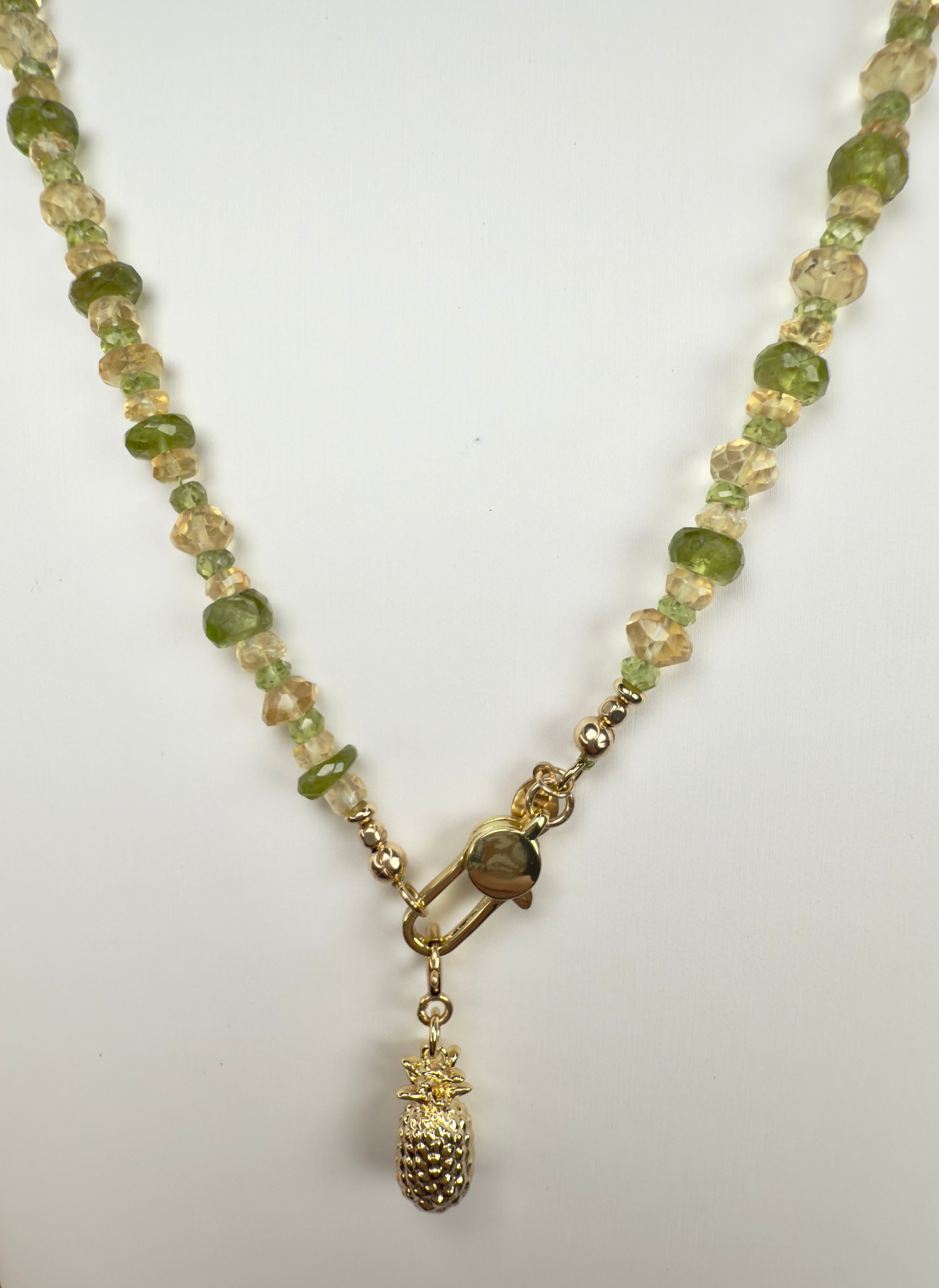 "The Dutch" Peridot and Citrine Necklace - One of a Kind