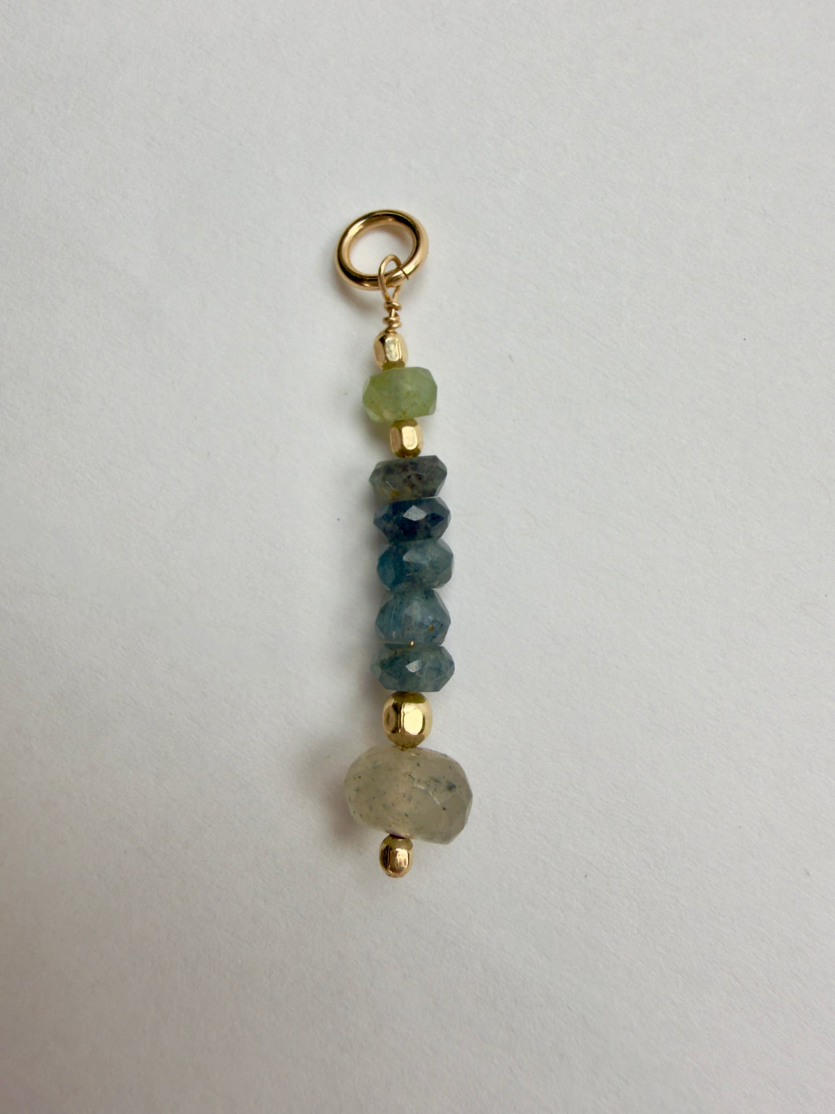 Moss Aquamarine Charm - Large