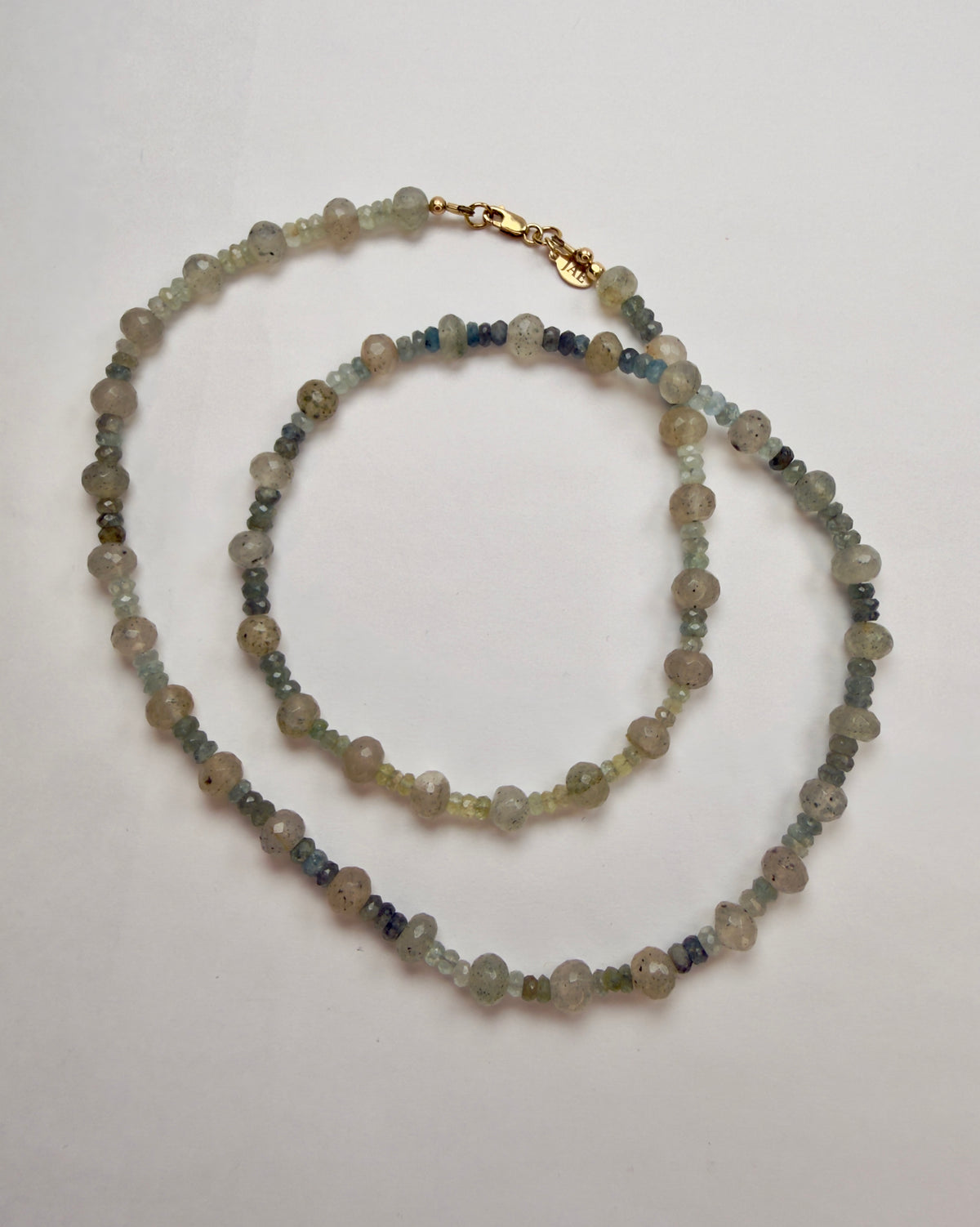 The Claribel - Moss Aquamarine Beaded Necklace