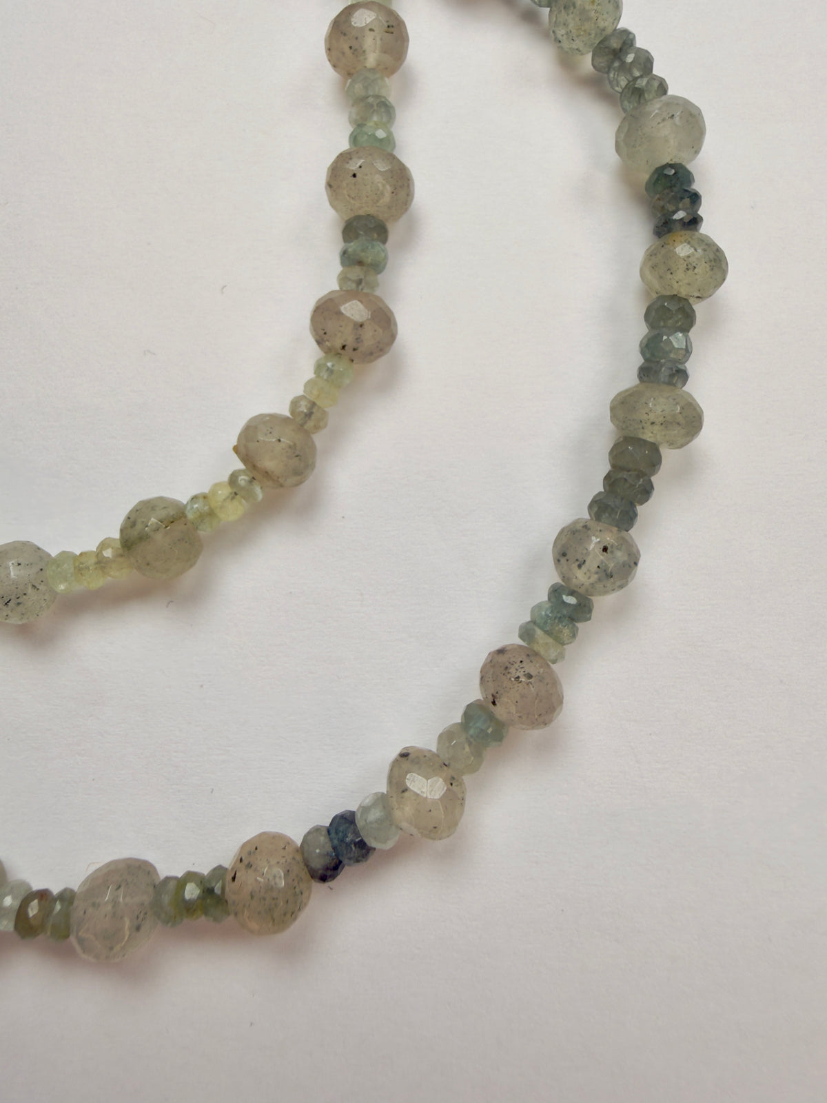 The Claribel - Moss Aquamarine Beaded Necklace