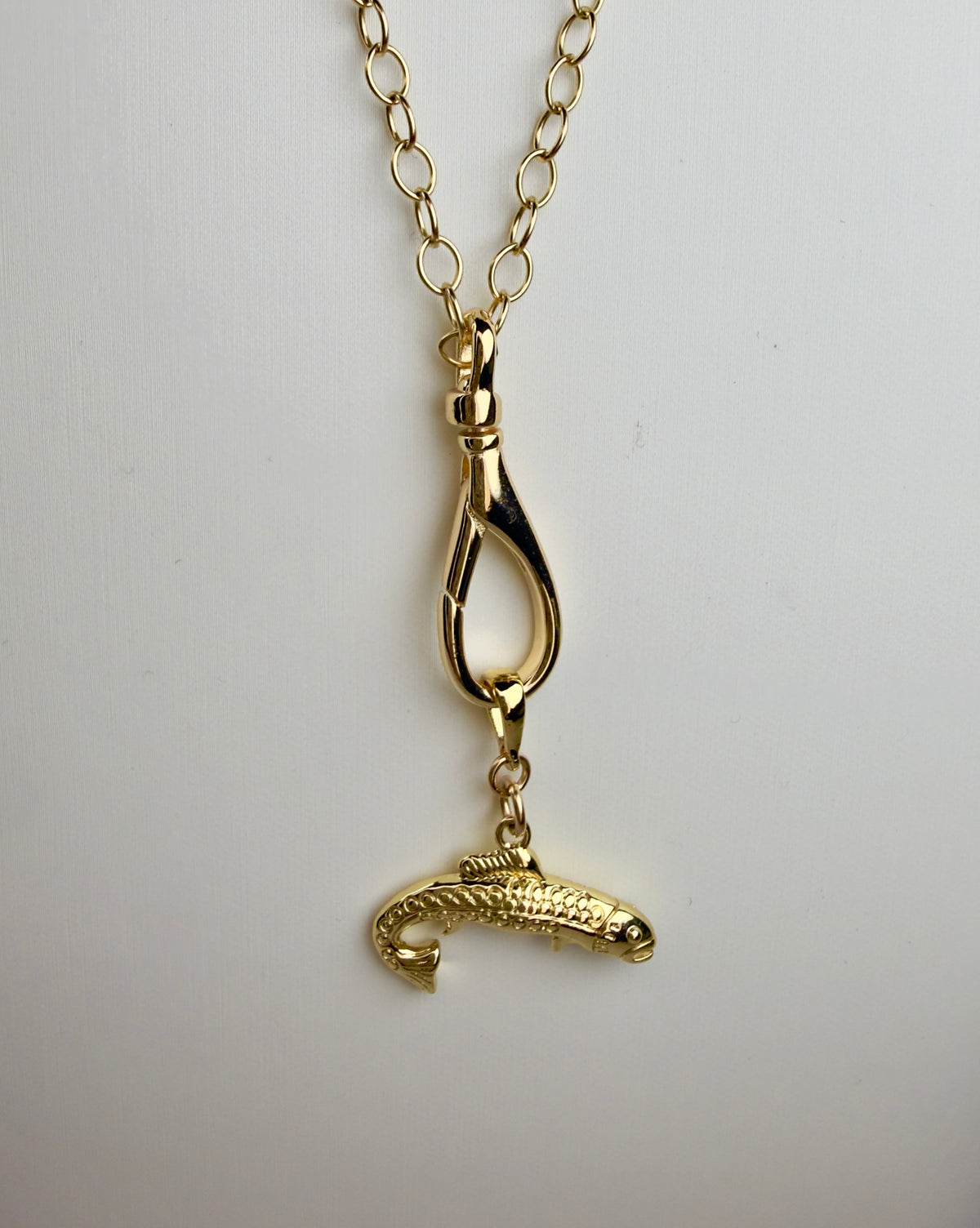 The Fidelia - Fish on a Hook-Inspired Charm Necklace