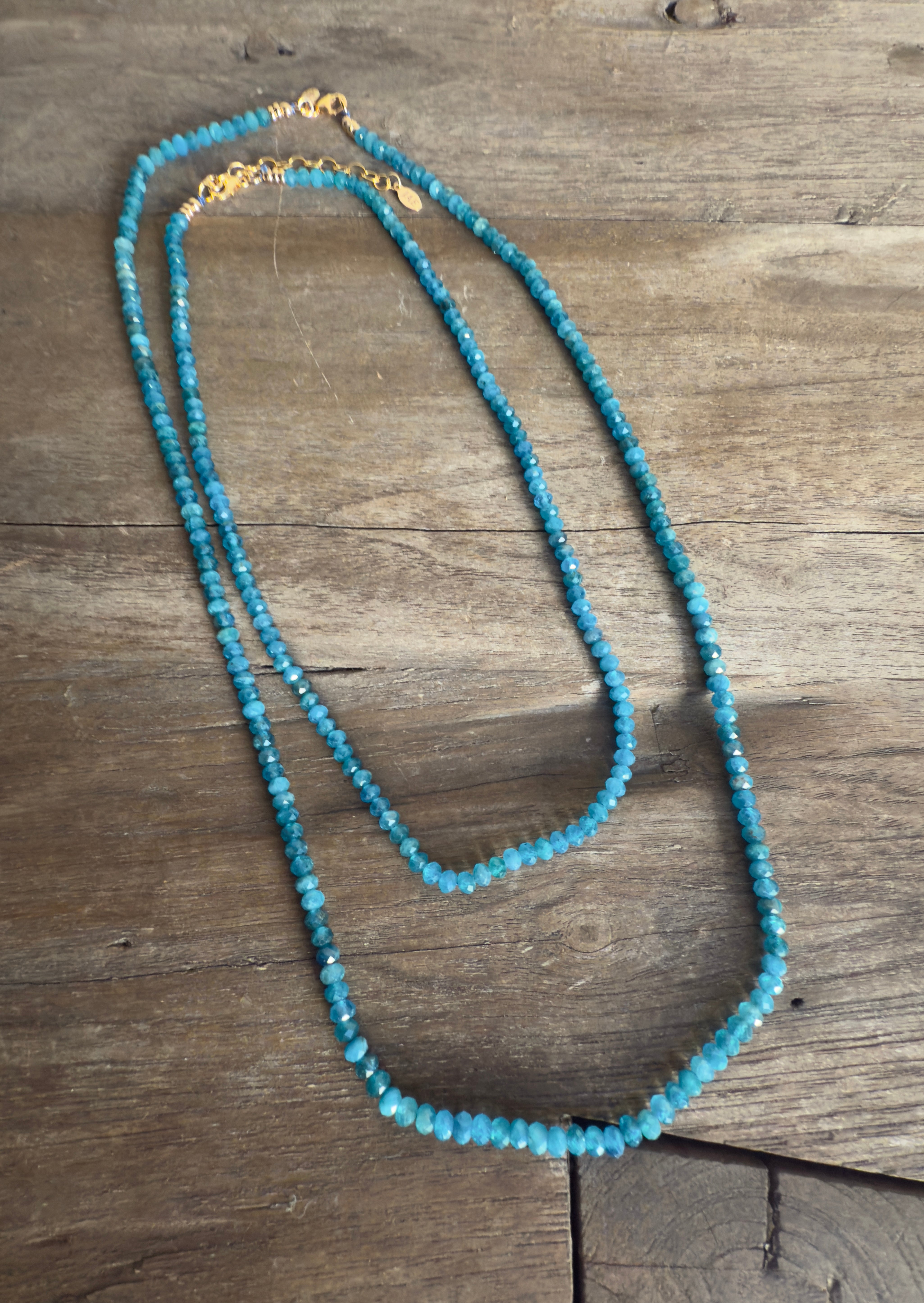 The Asher - Apatite Beaded Necklace