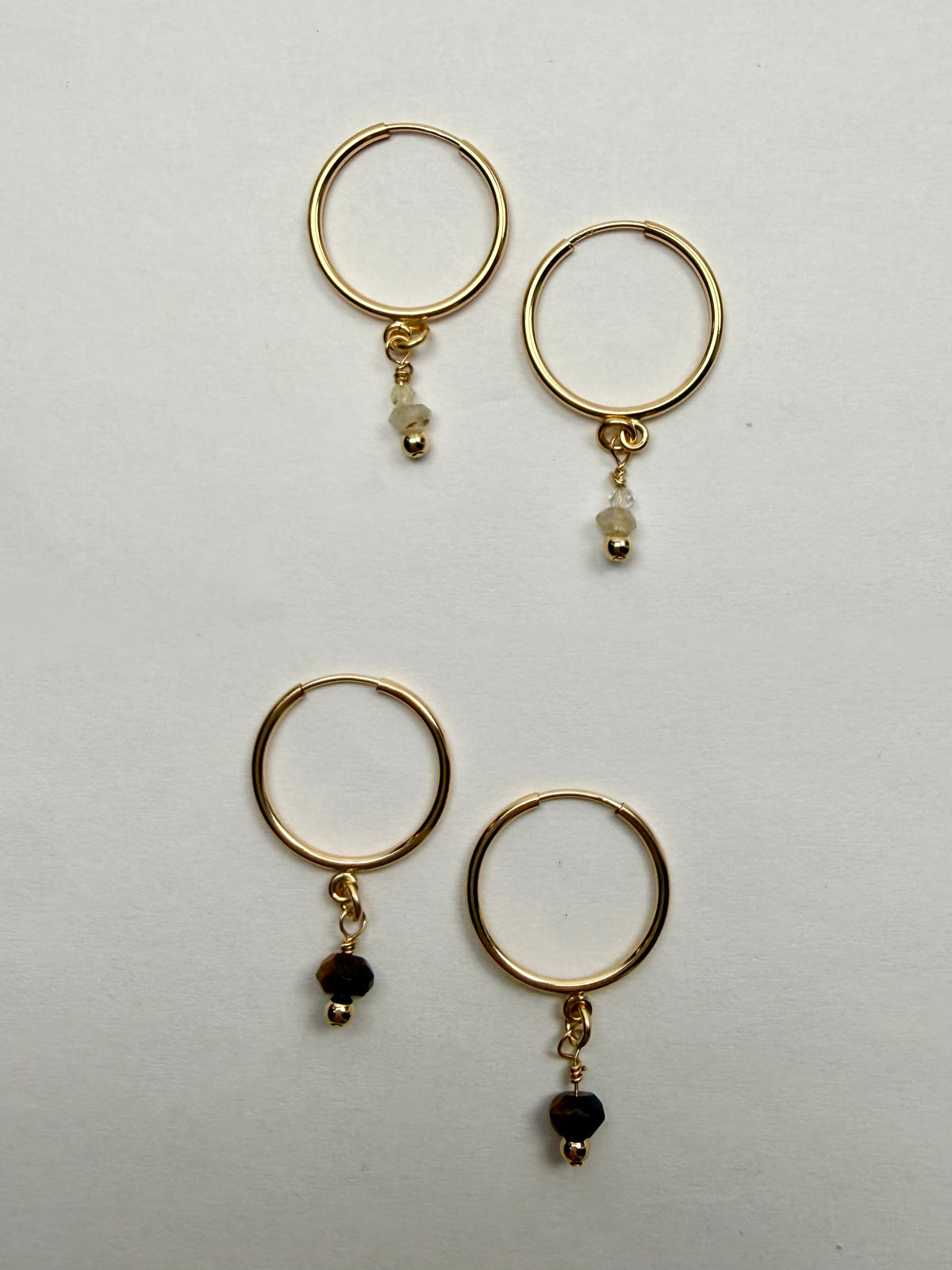 Tessa - Tiger's Eye Hoop Earrings
