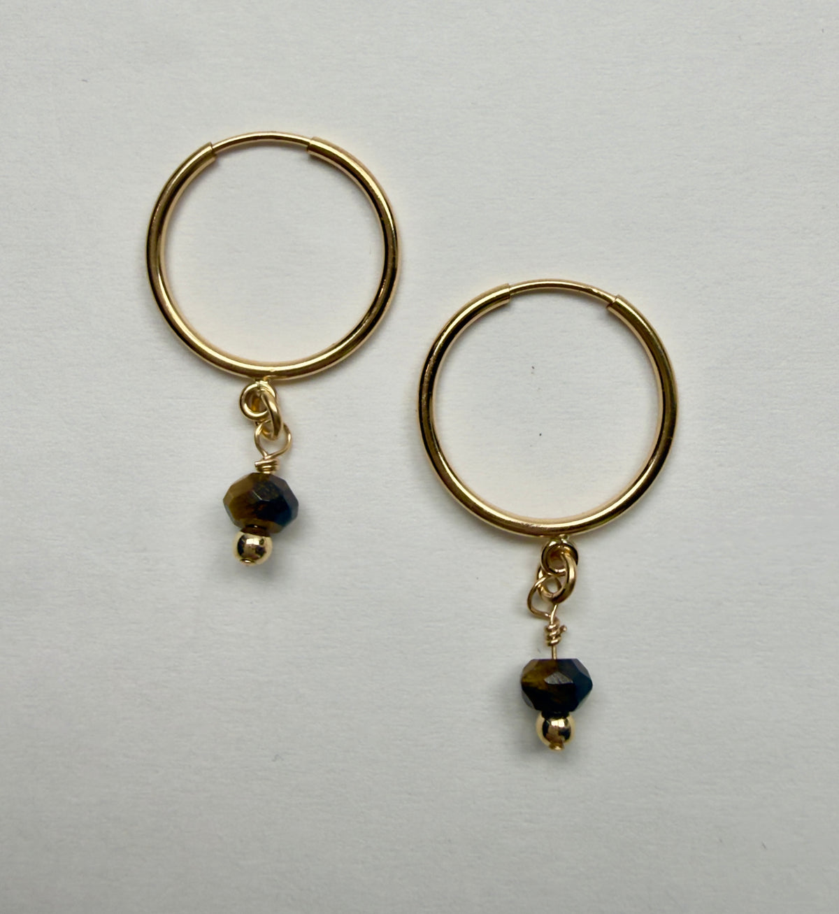 Tessa - Tiger's Eye Hoop Earrings