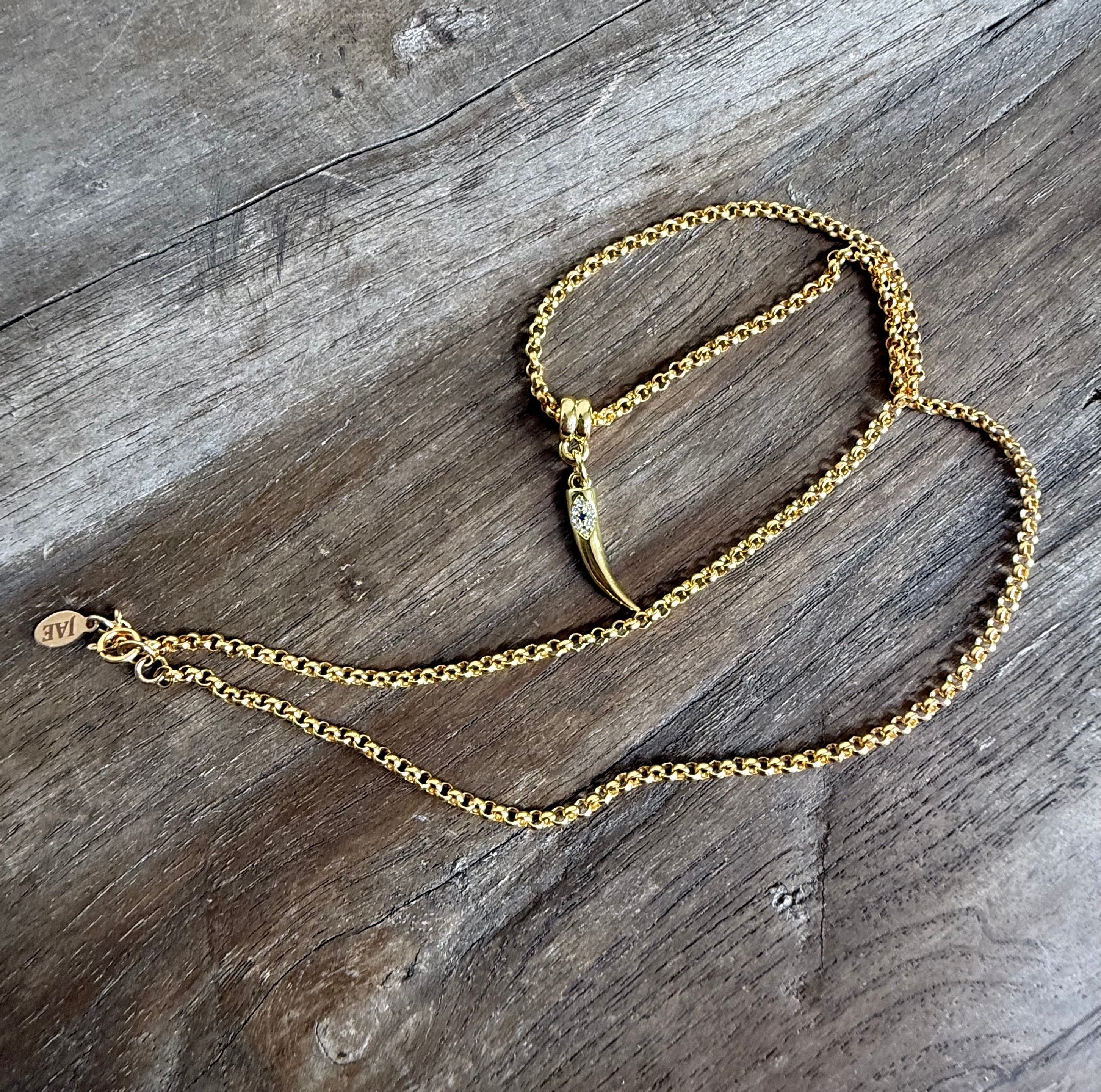 The Mila Necklace - Evil Eye Tusk Pendant Necklace