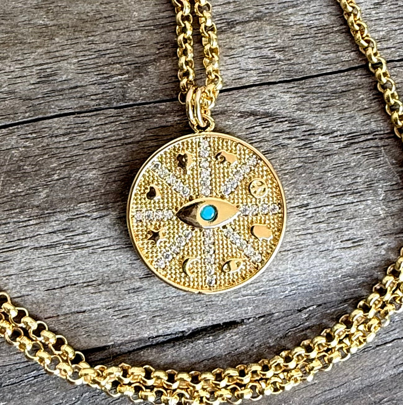 The Mitra - Evil Eye Lucky Medallion Necklace