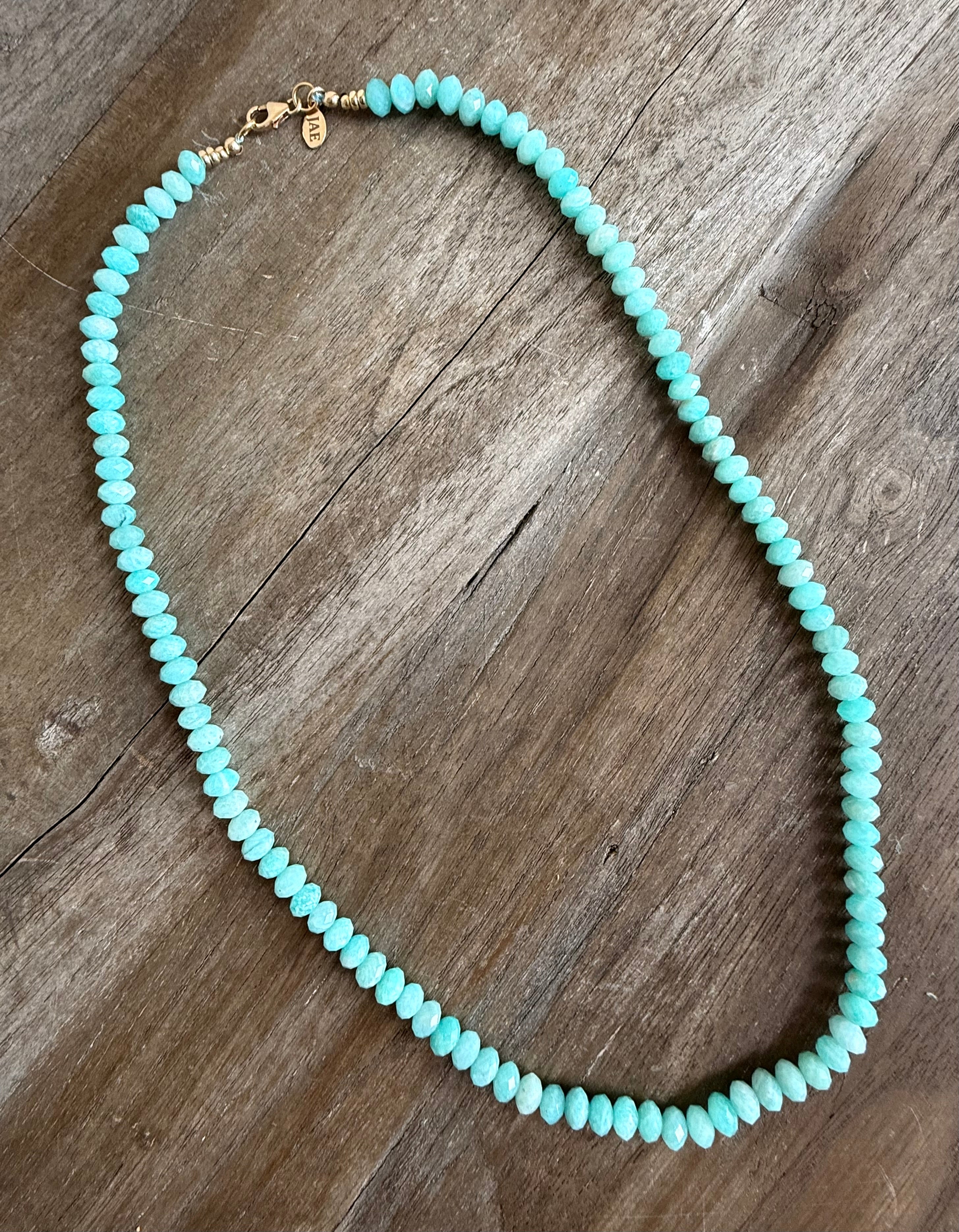 The Milo - Amazonite Gemstone Beaded Necklace