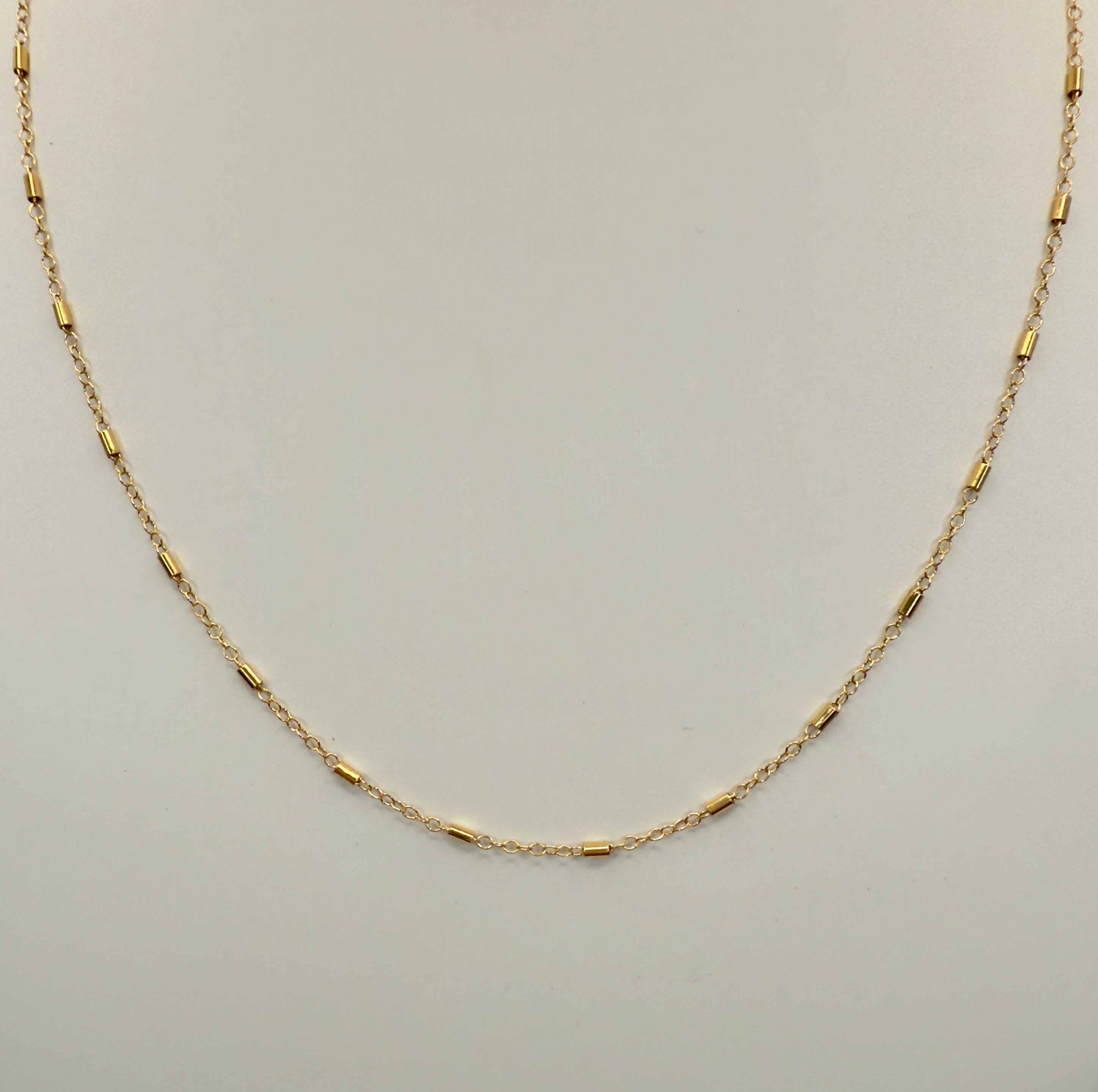 "The Jackie" Chain and Barrel Link Necklace - 16" or 18" in Length