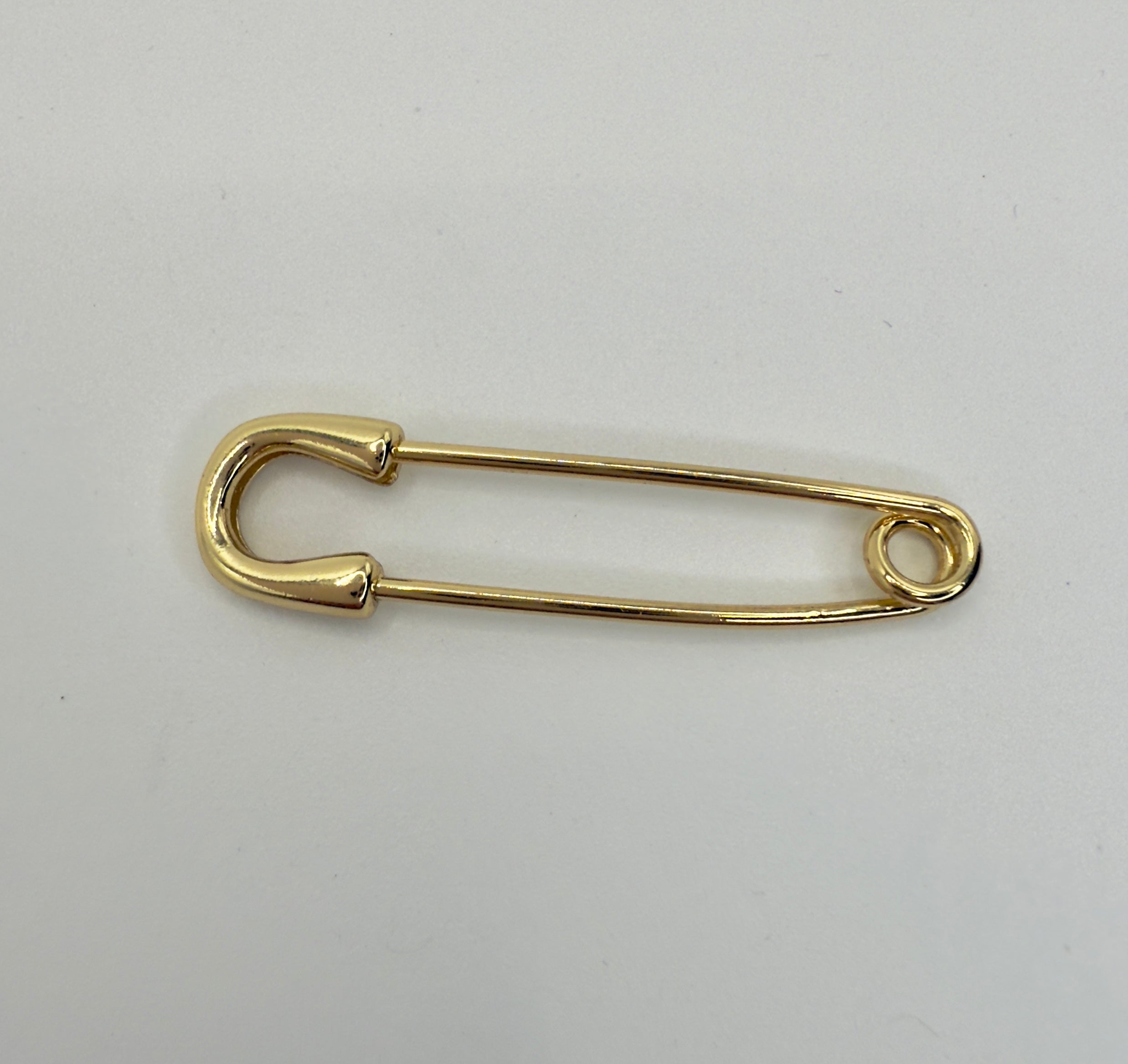 Gold Safety Pin Brooch